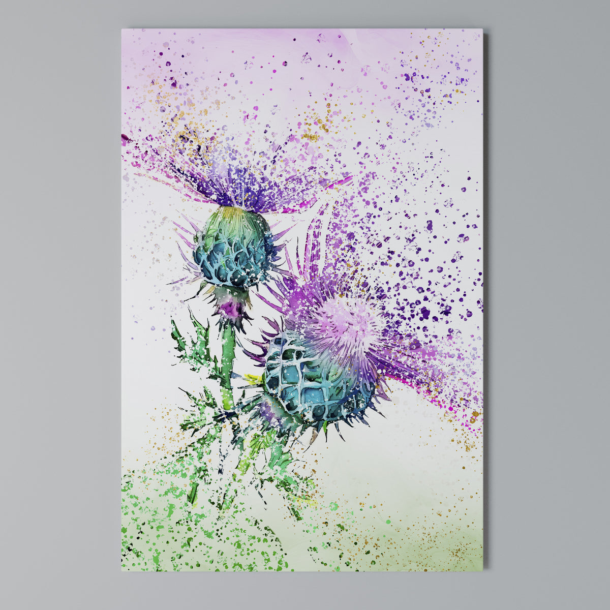 COLORFUL THISTLE DANCE Pionowy obraz na płótnie