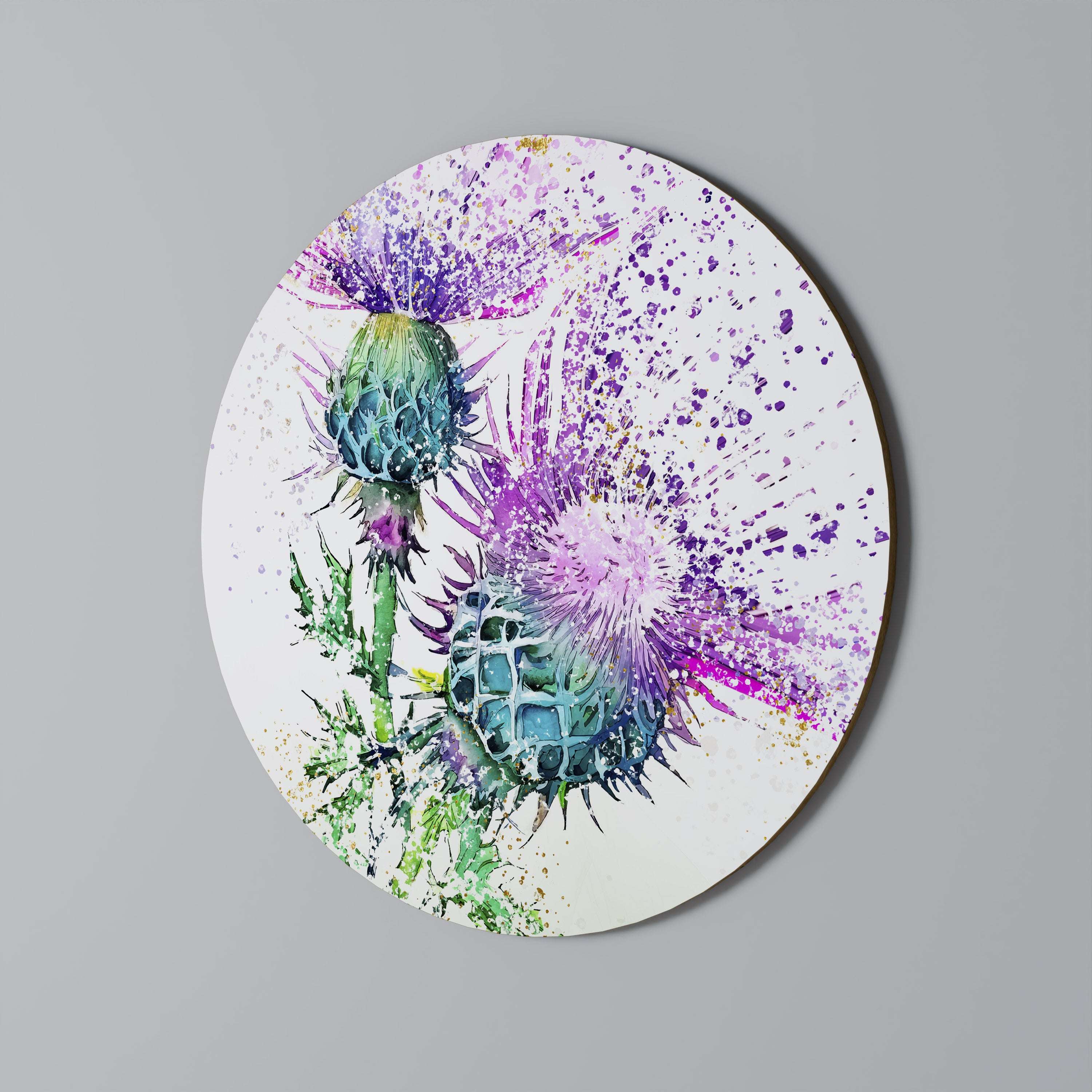 COLORFUL THISTLE DANCE Obraz okrągły