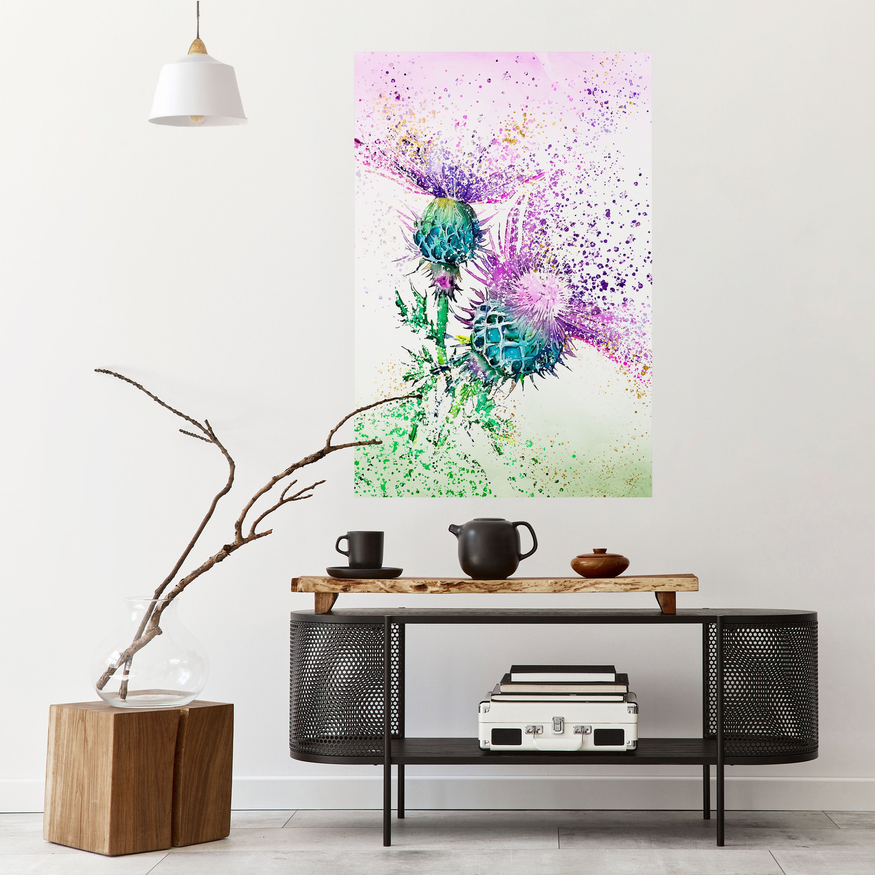 COLORFUL THISTLE DANCE Naklejka/Plakat pionowy