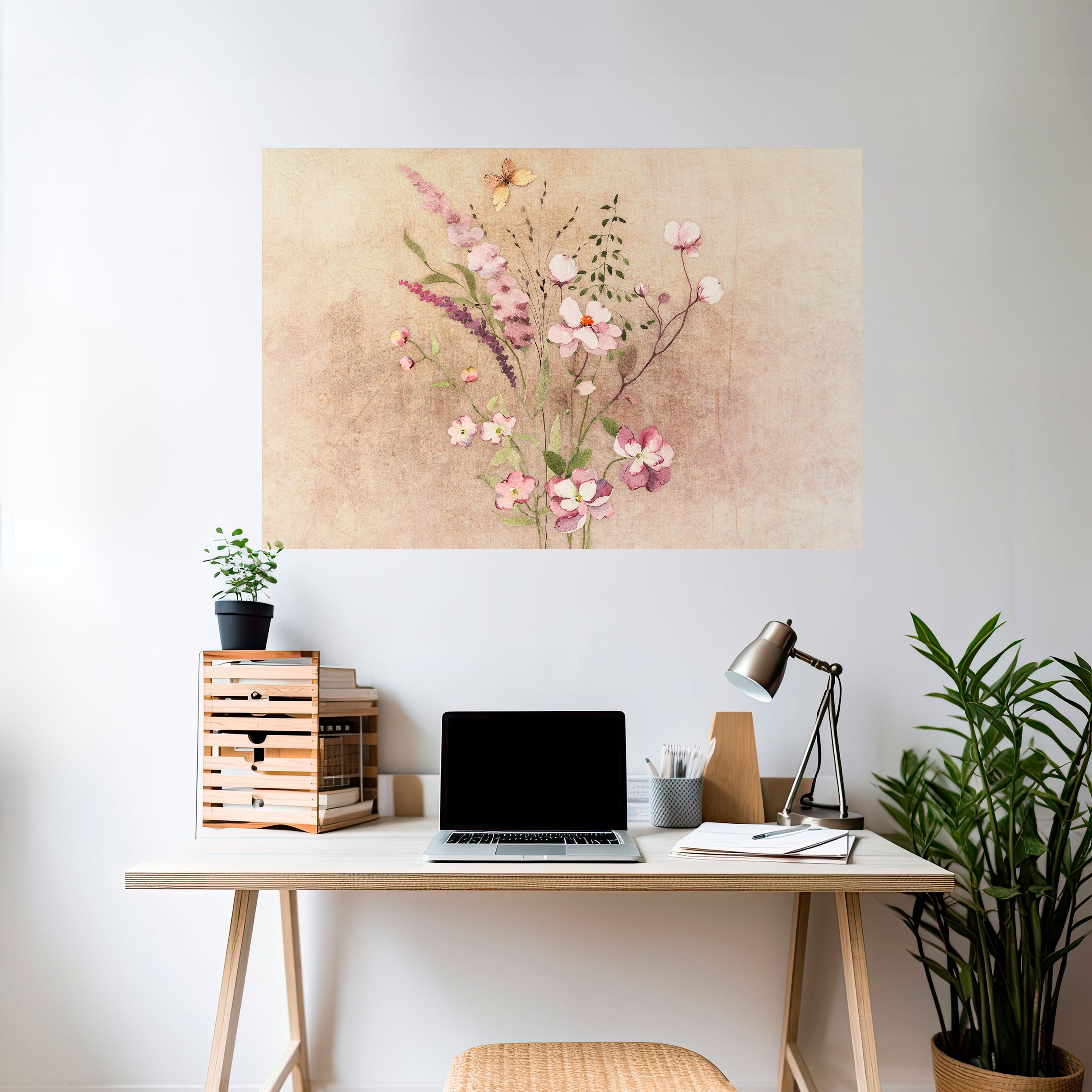 FLOWERED REVERIE Naklejka/Plakat poziomy