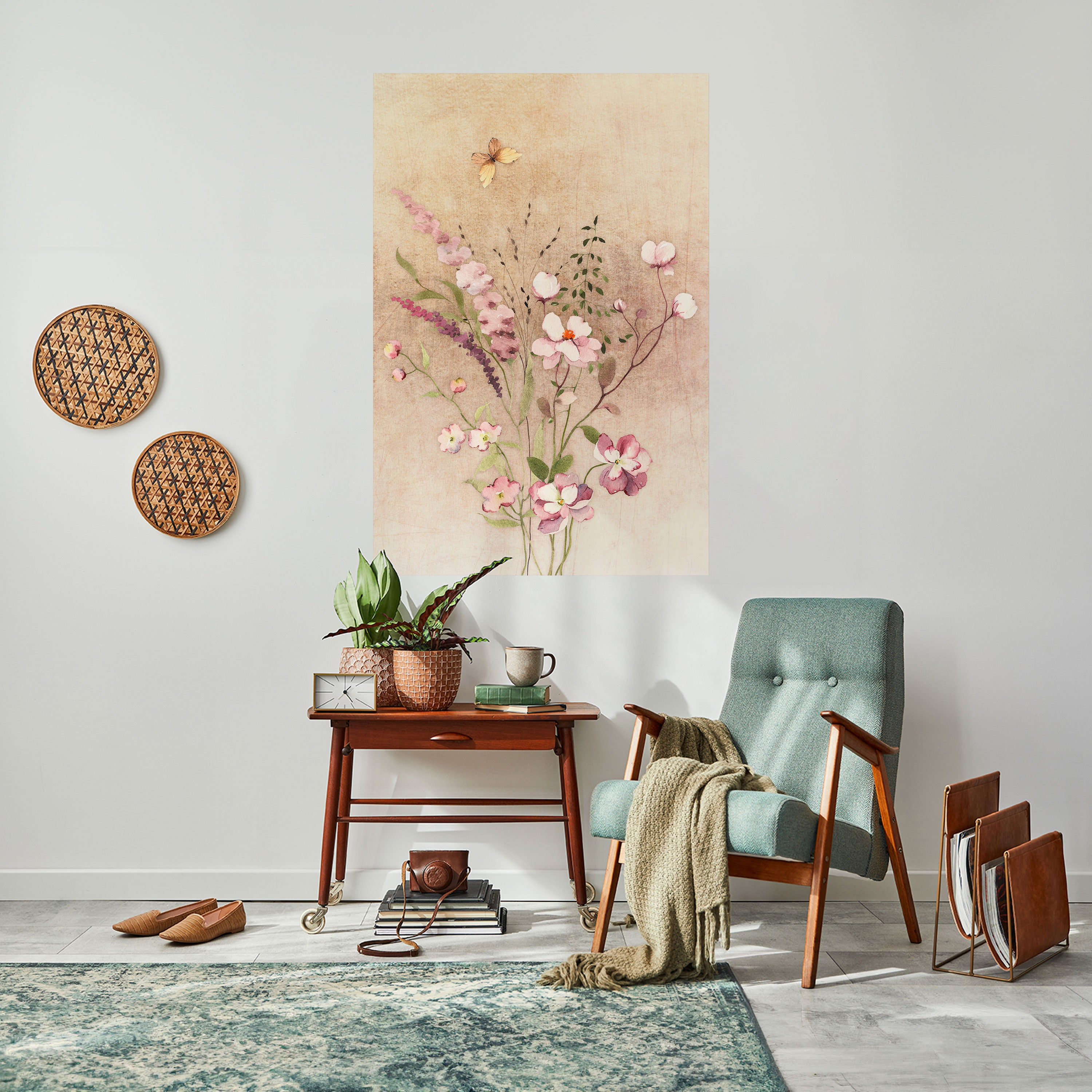 FLOWERED REVERIE Naklejka/Plakat pionowy