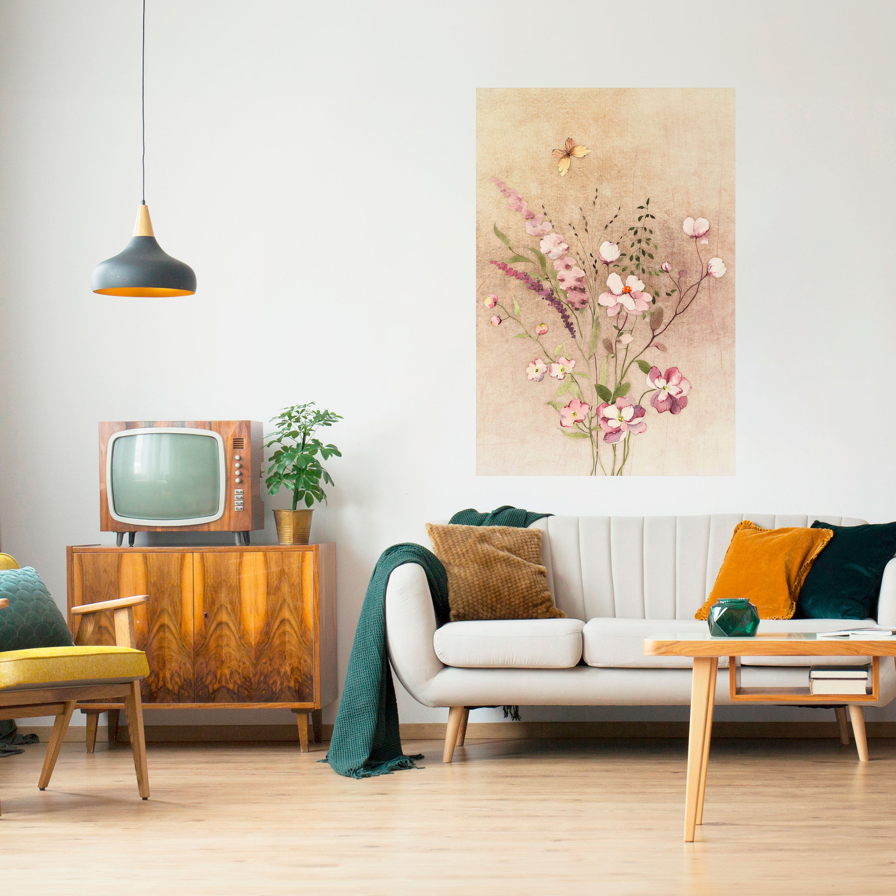 FLOWERED REVERIE Naklejka/Plakat pionowy