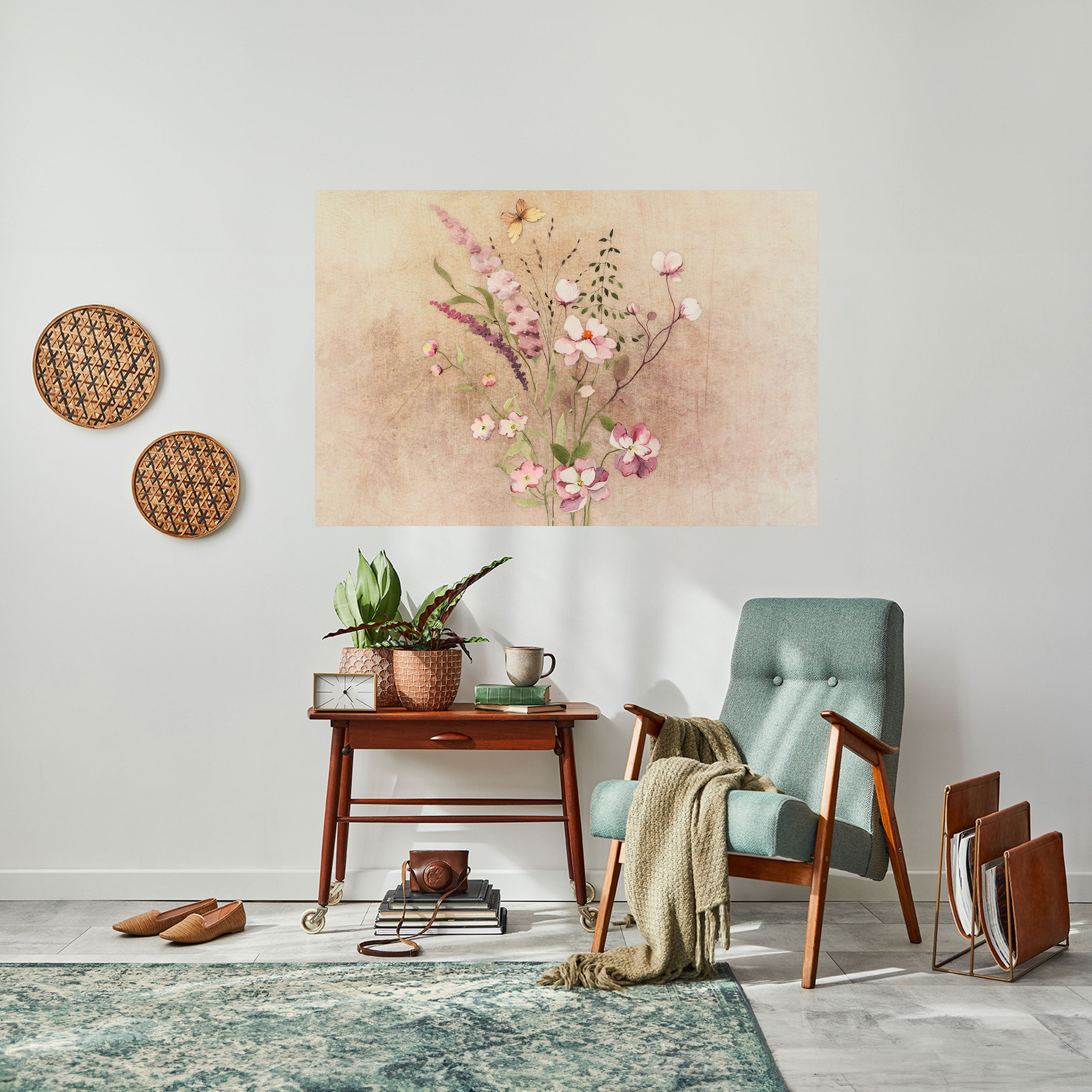 FLOWERED REVERIE Naklejka/Plakat poziomy