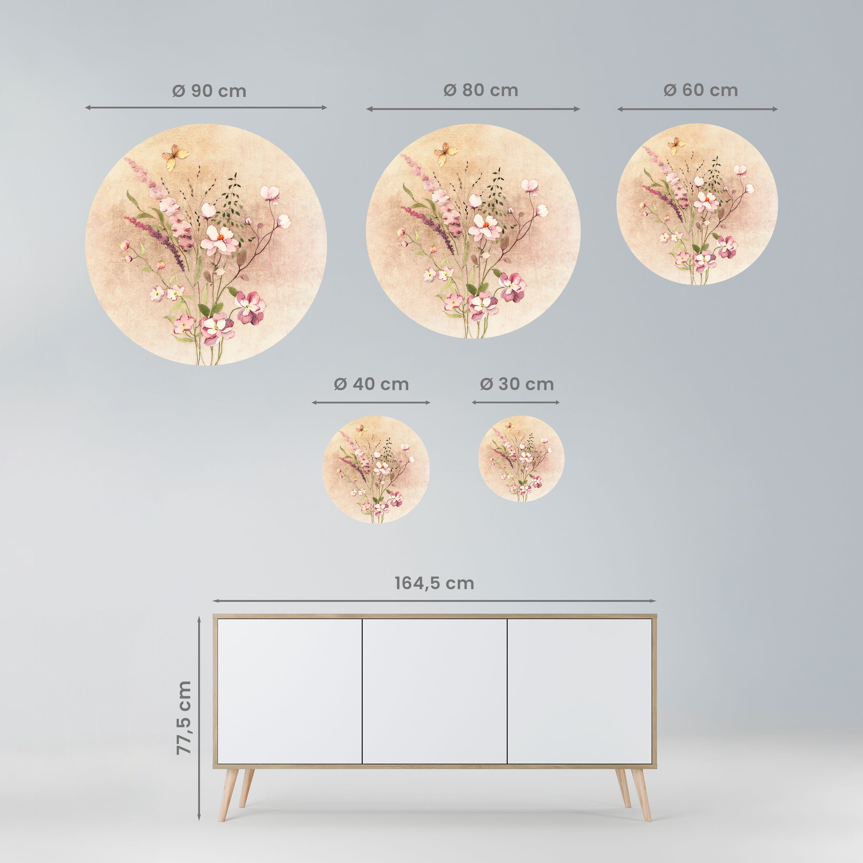 FLOWERED REVERIE Naklejka okrągła