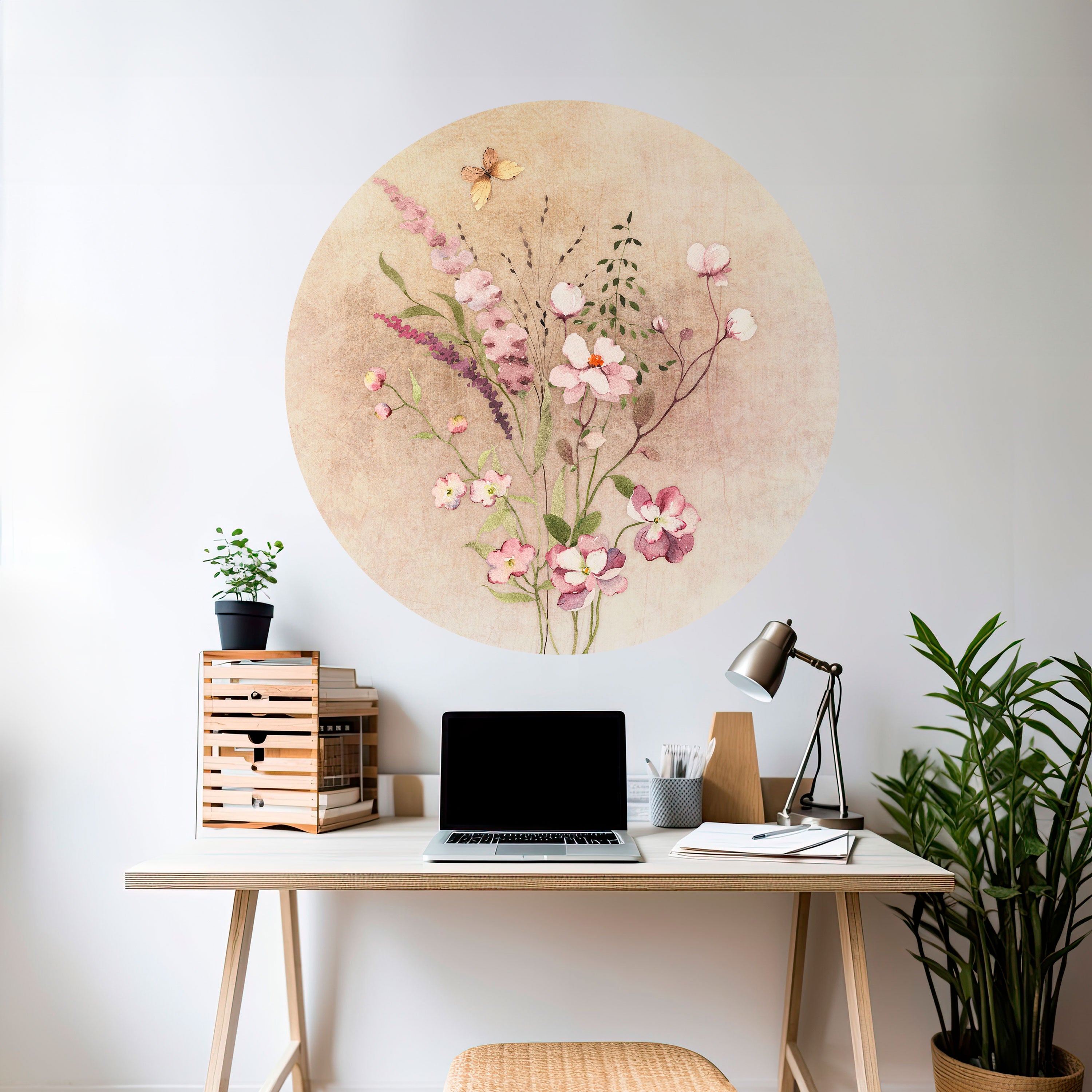 FLOWERED REVERIE Naklejka okrągła