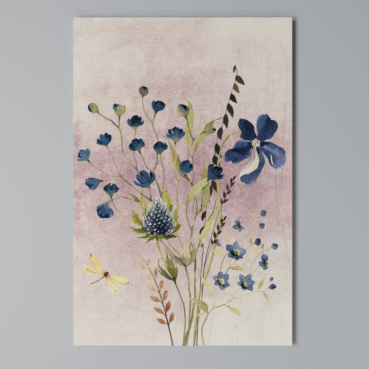 CORNFLOWER REVERIE Pionowy obraz na płótnie