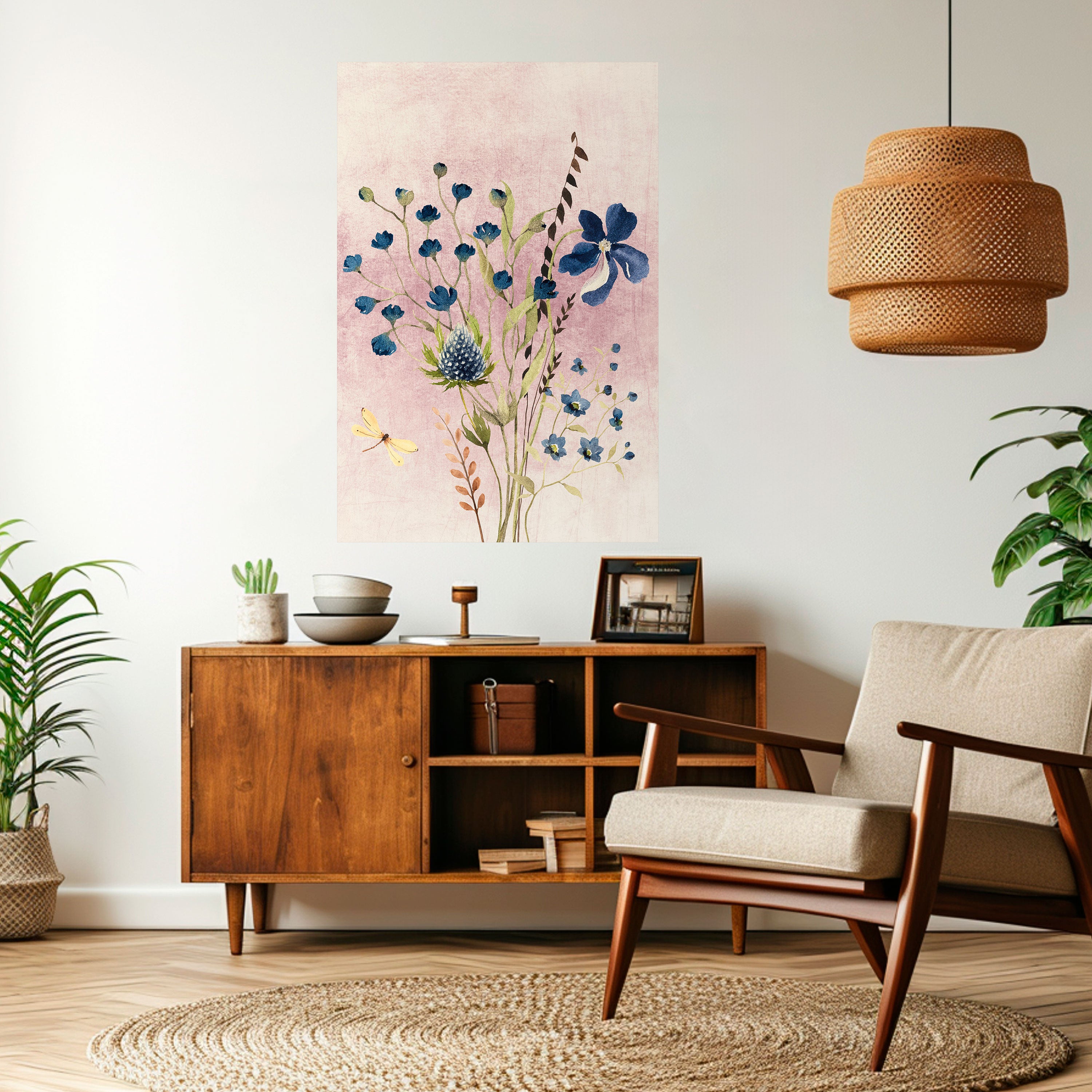 CORNFLOWER REVERIE Naklejka/Plakat pionowy