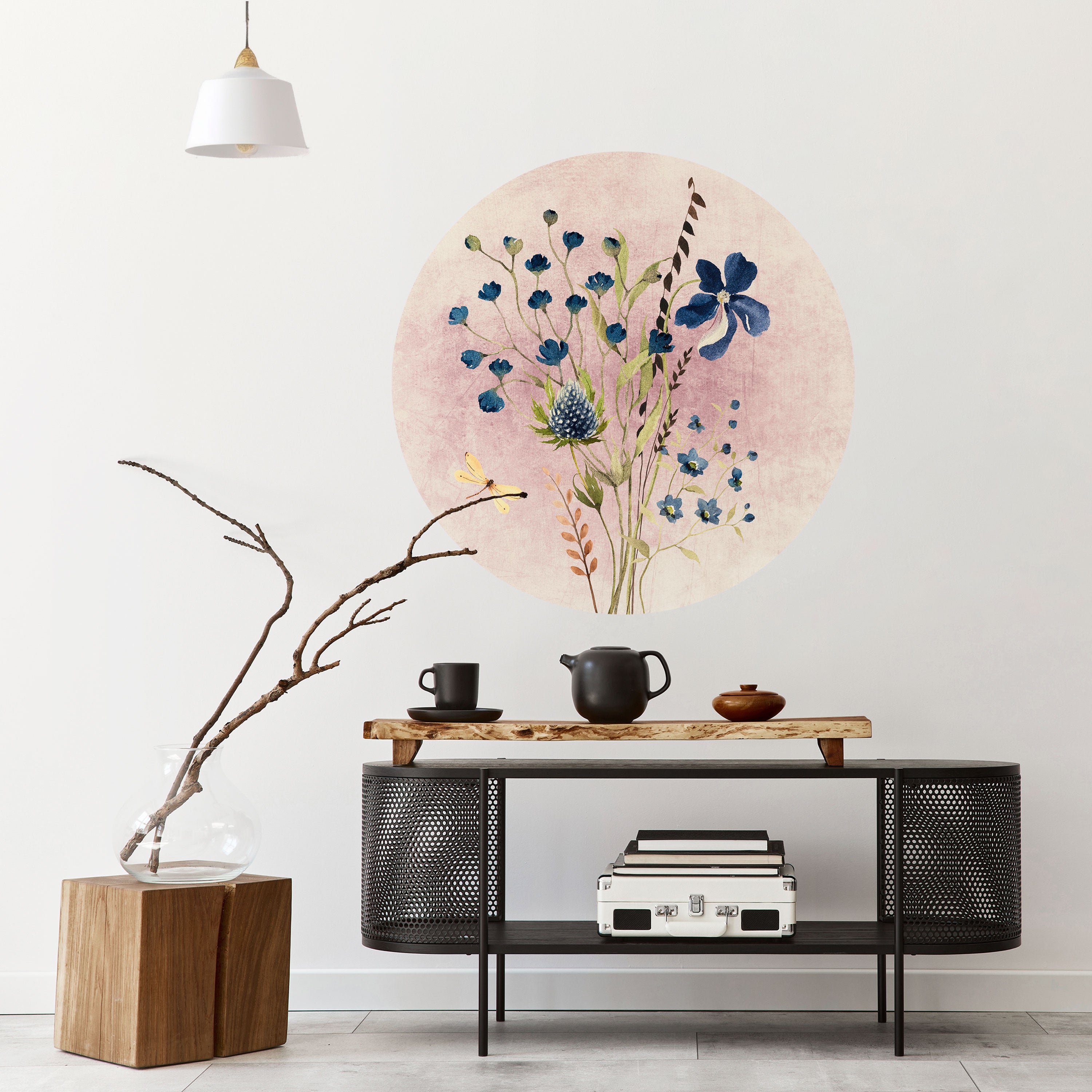 CORNFLOWER REVERIE Naklejka okrągła