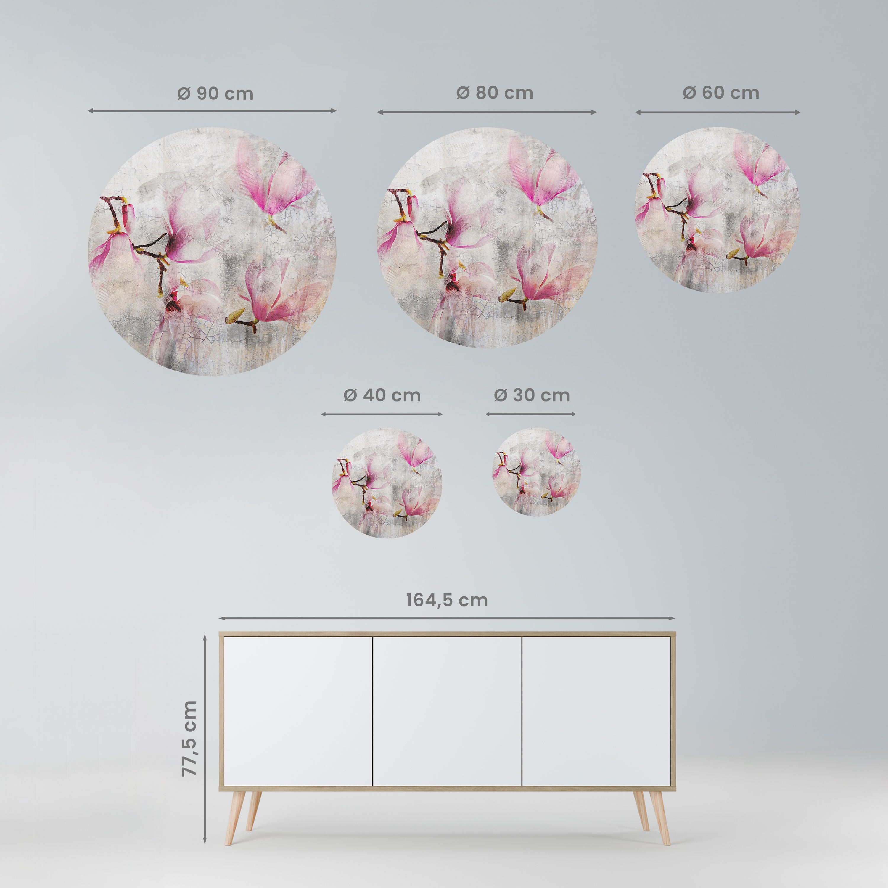 ASTONISHING MAGNOLIA Naklejka okrągła