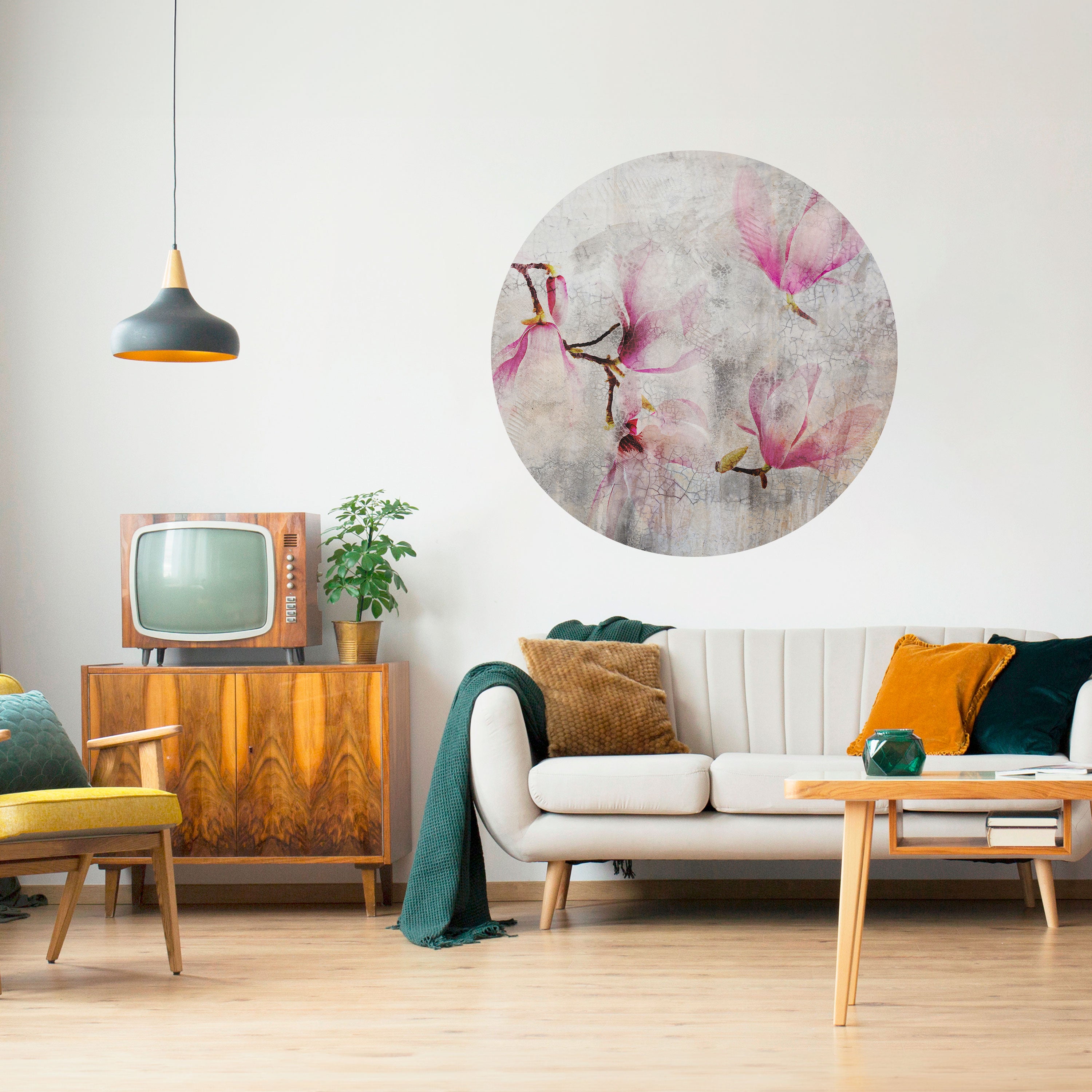 ASTONISHING MAGNOLIA Naklejka okrągła