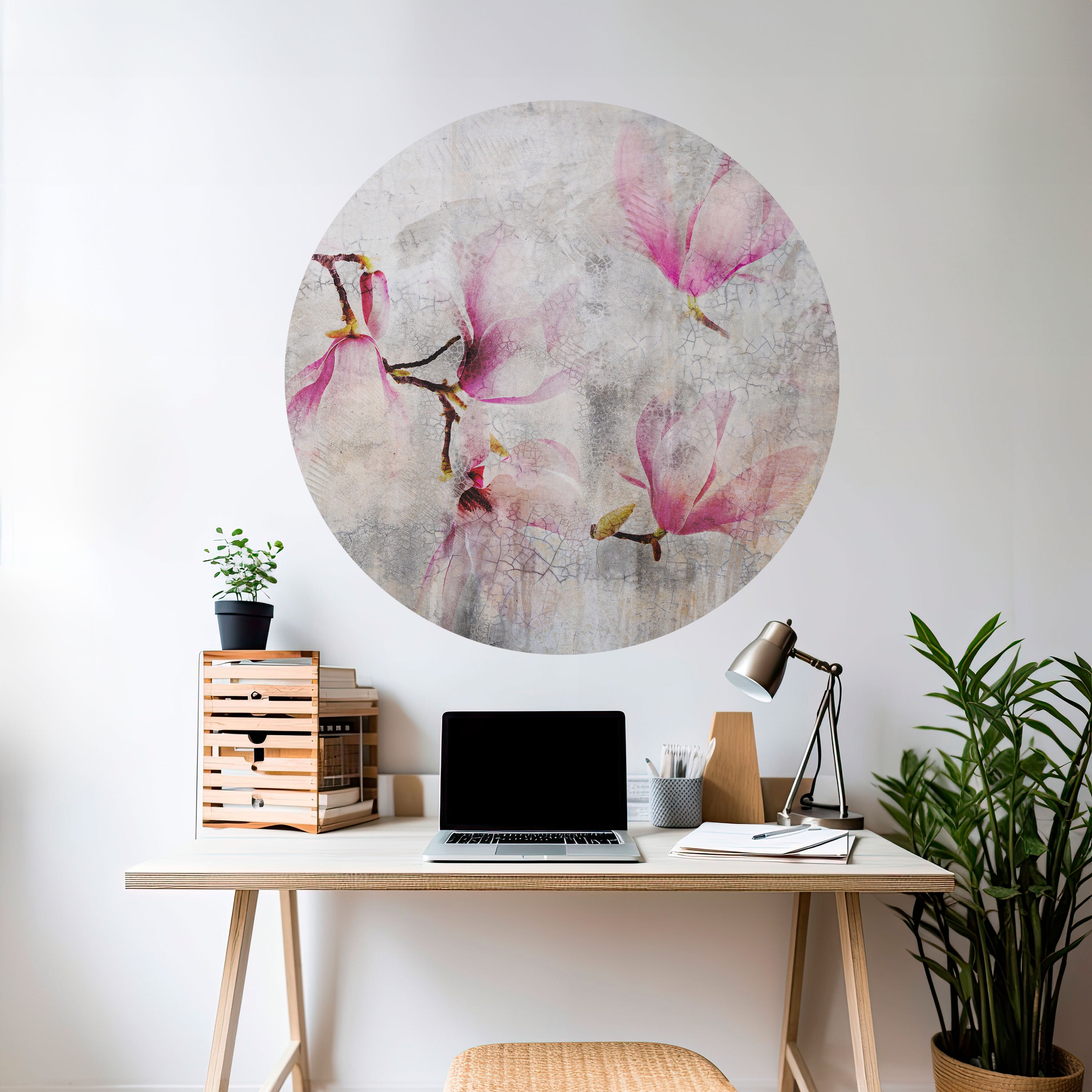 ASTONISHING MAGNOLIA Naklejka okrągła