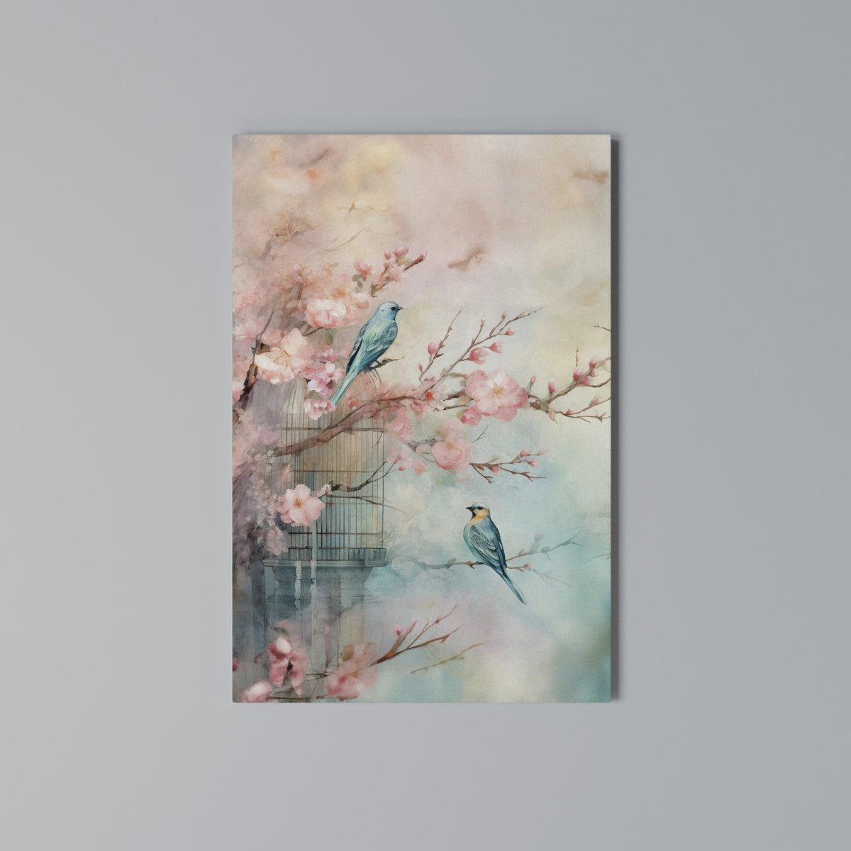 CHERRY BIRDSONG Pionowy obraz na płótnie