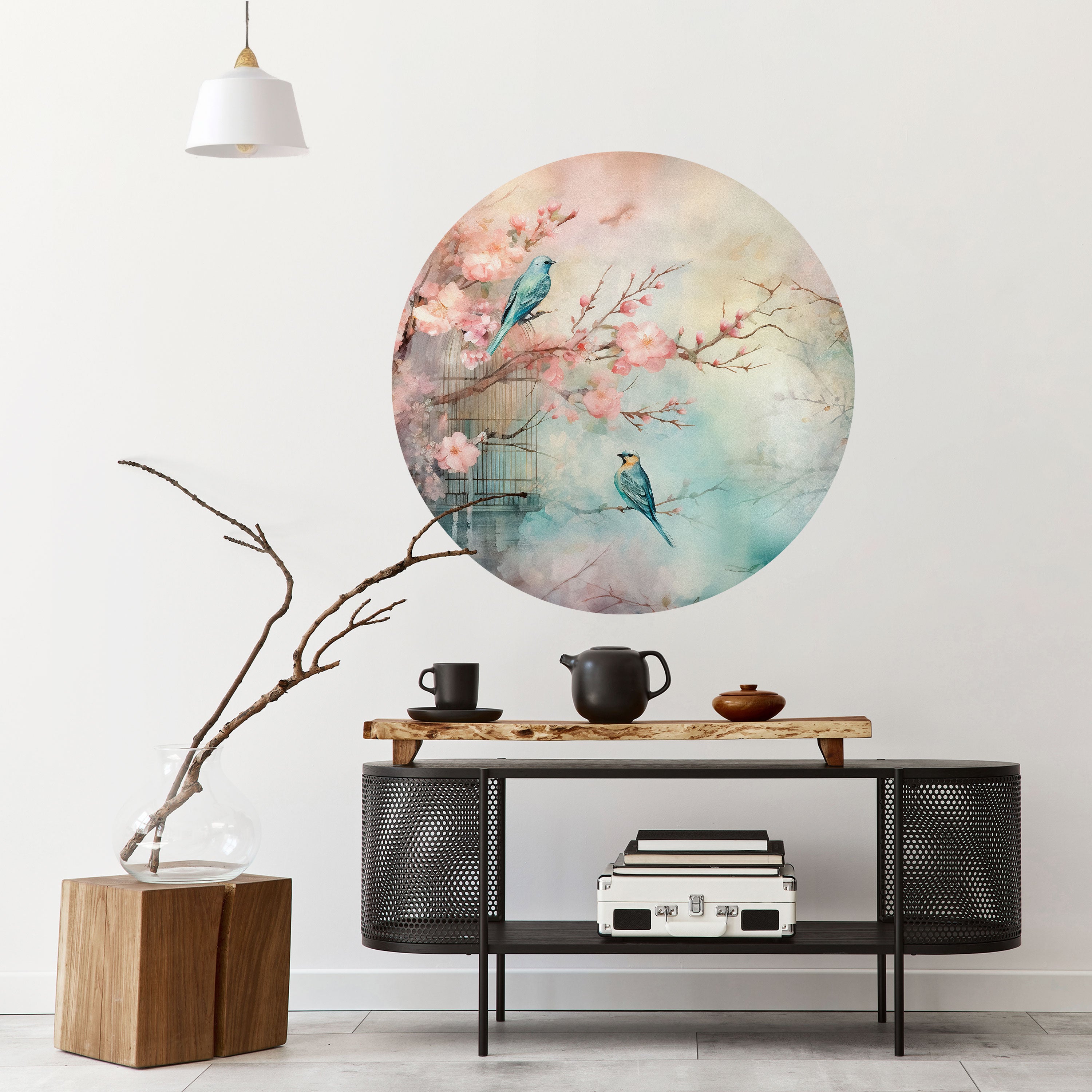 CHERRY BIRDSONG Naklejka okrągła