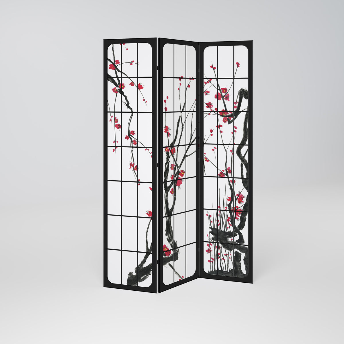 JAPANESE BLOSSOMS Dekoracyjny parawan 3-skrzydłowy