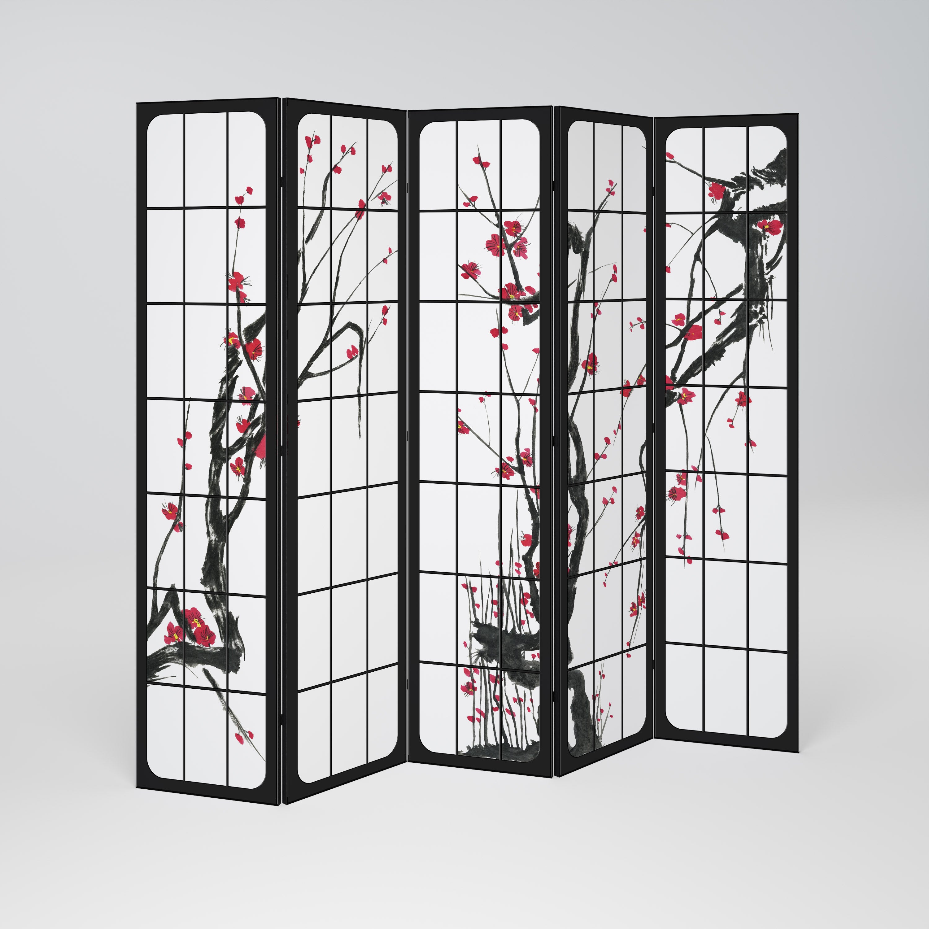 JAPANESE BLOSSOMS Dekoracyjny parawan 5-skrzydłowy