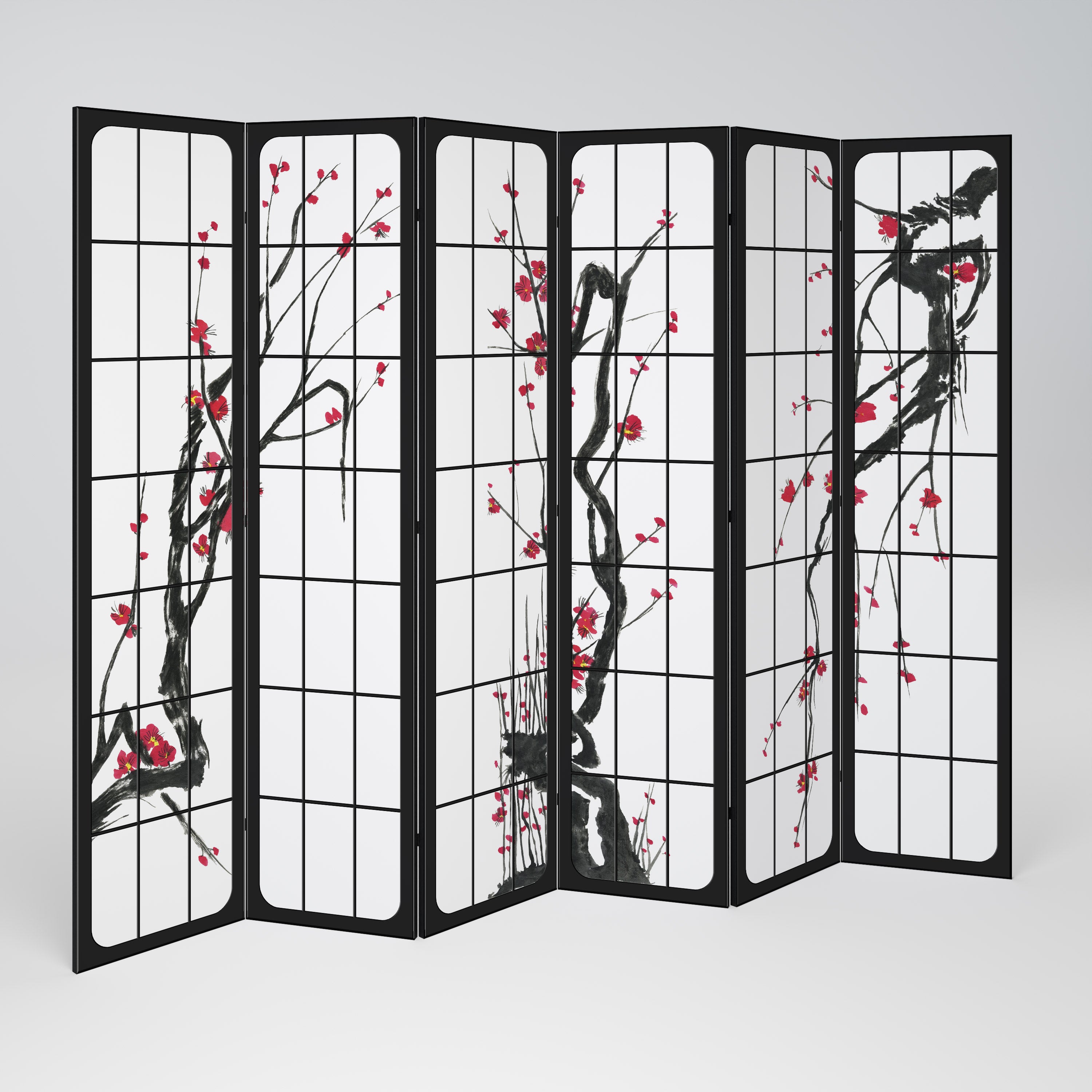 JAPANESE BLOSSOMS Dekoracyjny parawan 6-skrzydłowy
