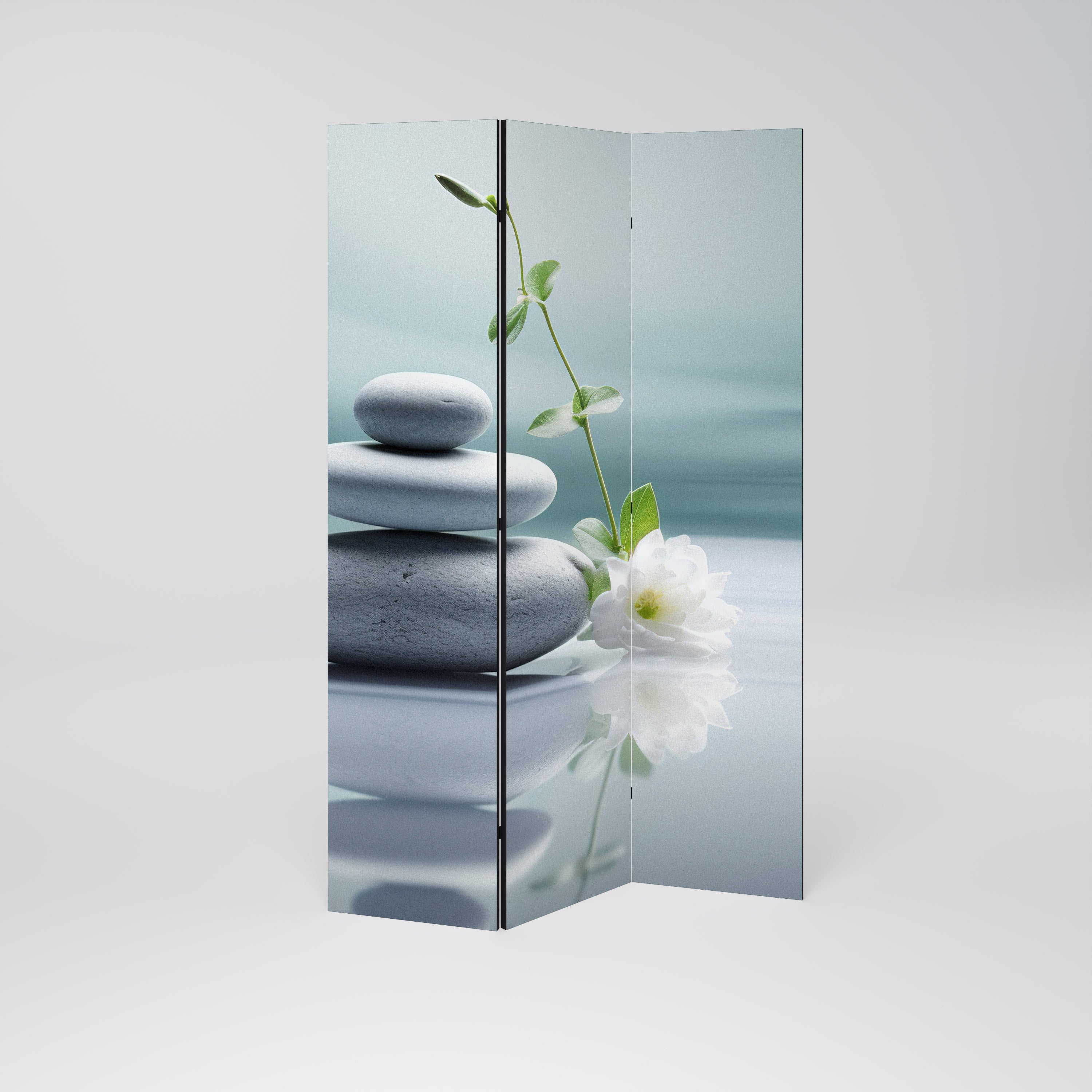 TRANQUIL STONE BALANCE Dekoracyjny parawan 3-skrzydłowy