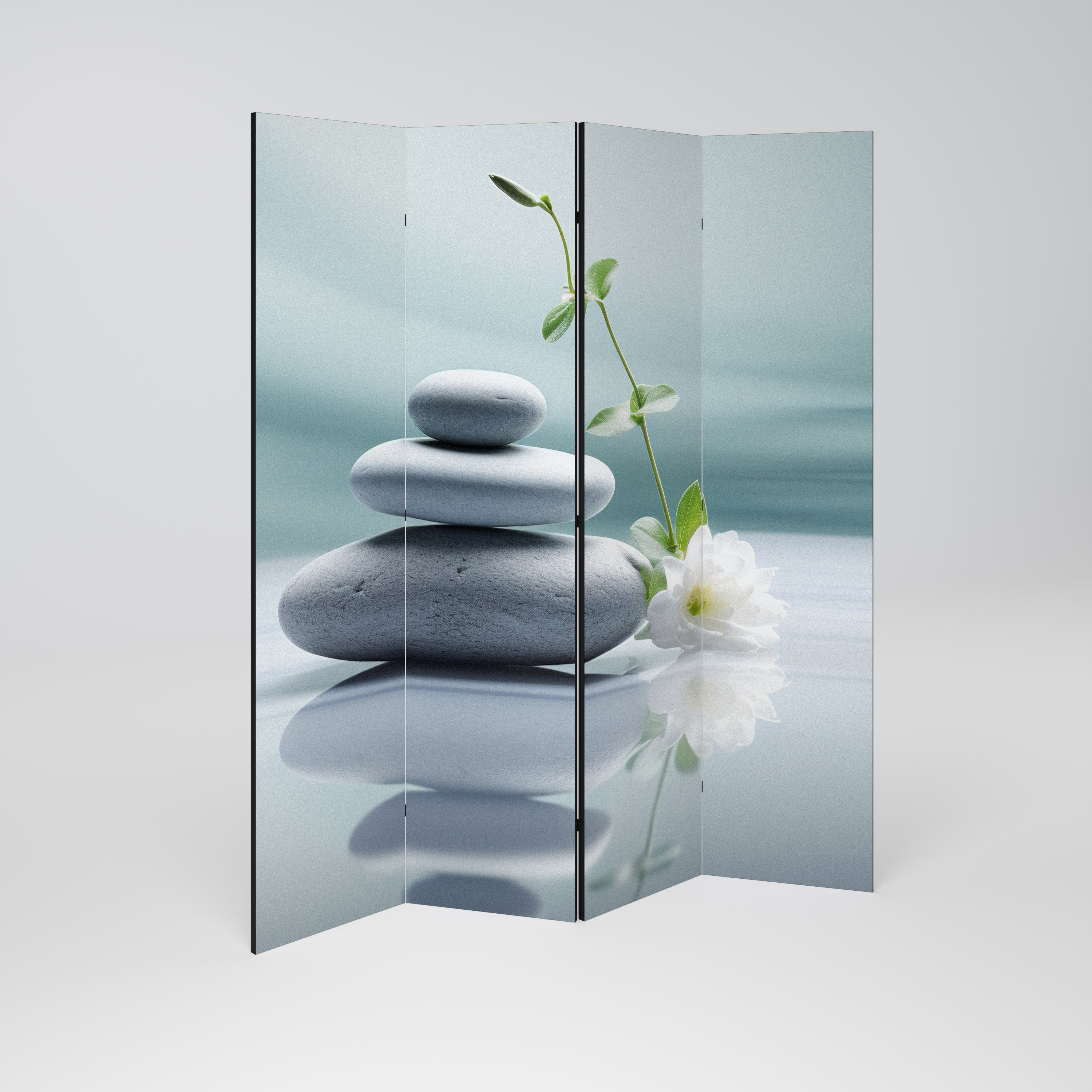 TRANQUIL STONE BALANCE Dekoracyjny parawan 4-skrzydłowy