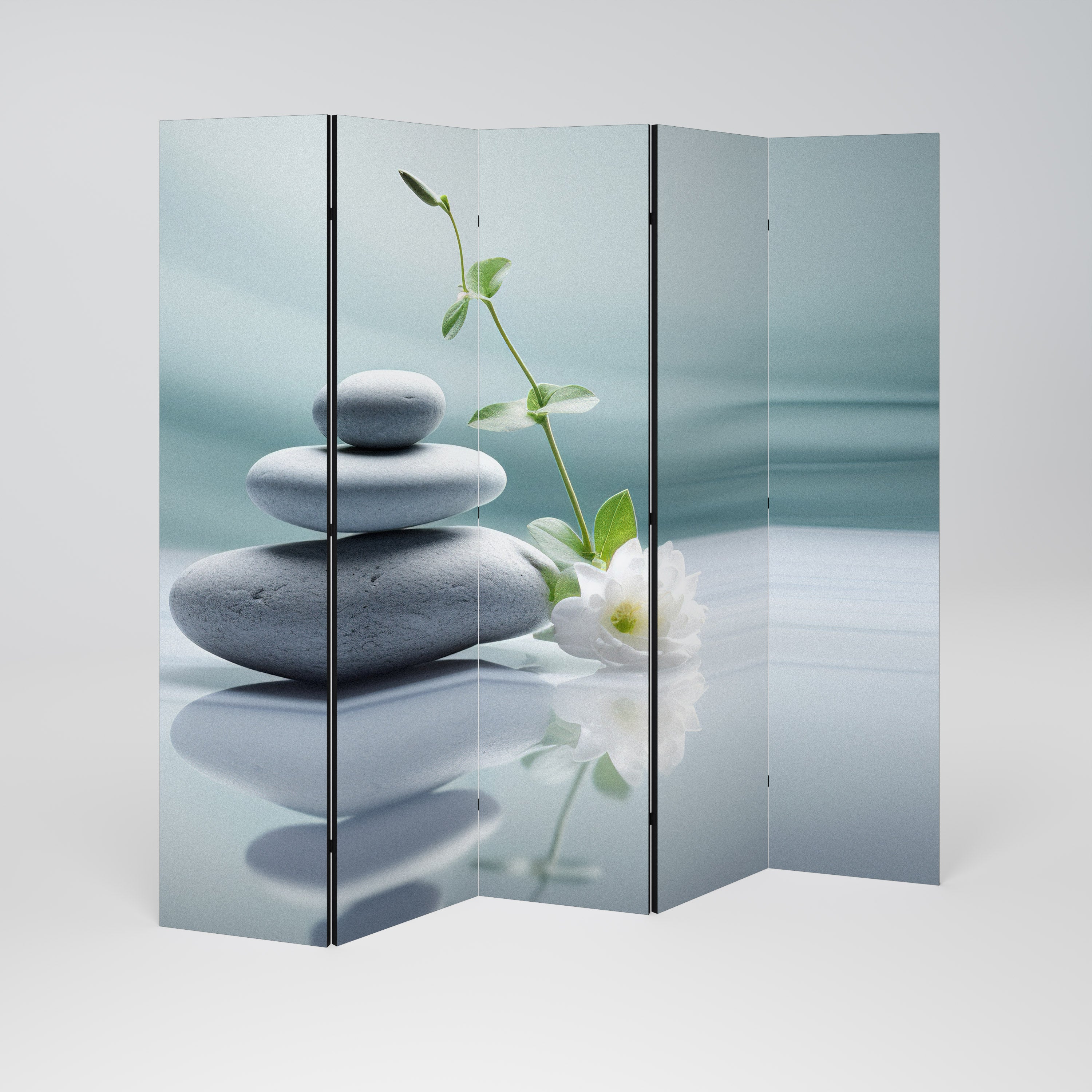 TRANQUIL STONE BALANCE Dekoracyjny parawan 5-skrzydłowy