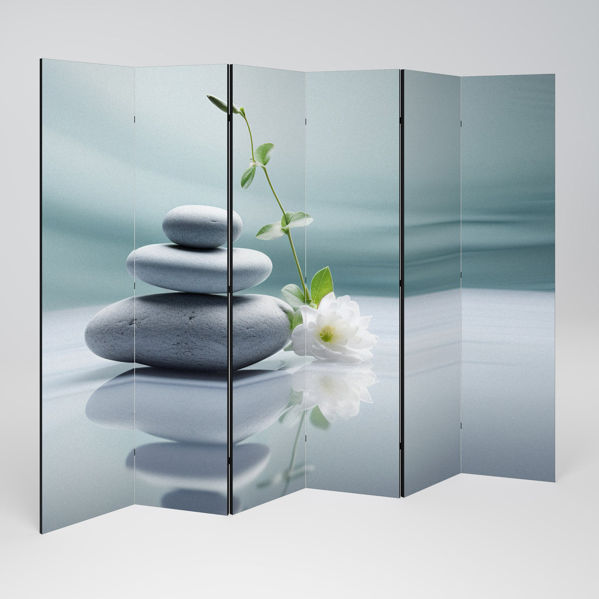 TRANQUIL STONE BALANCE Dekoracyjny parawan 6-skrzydłowy