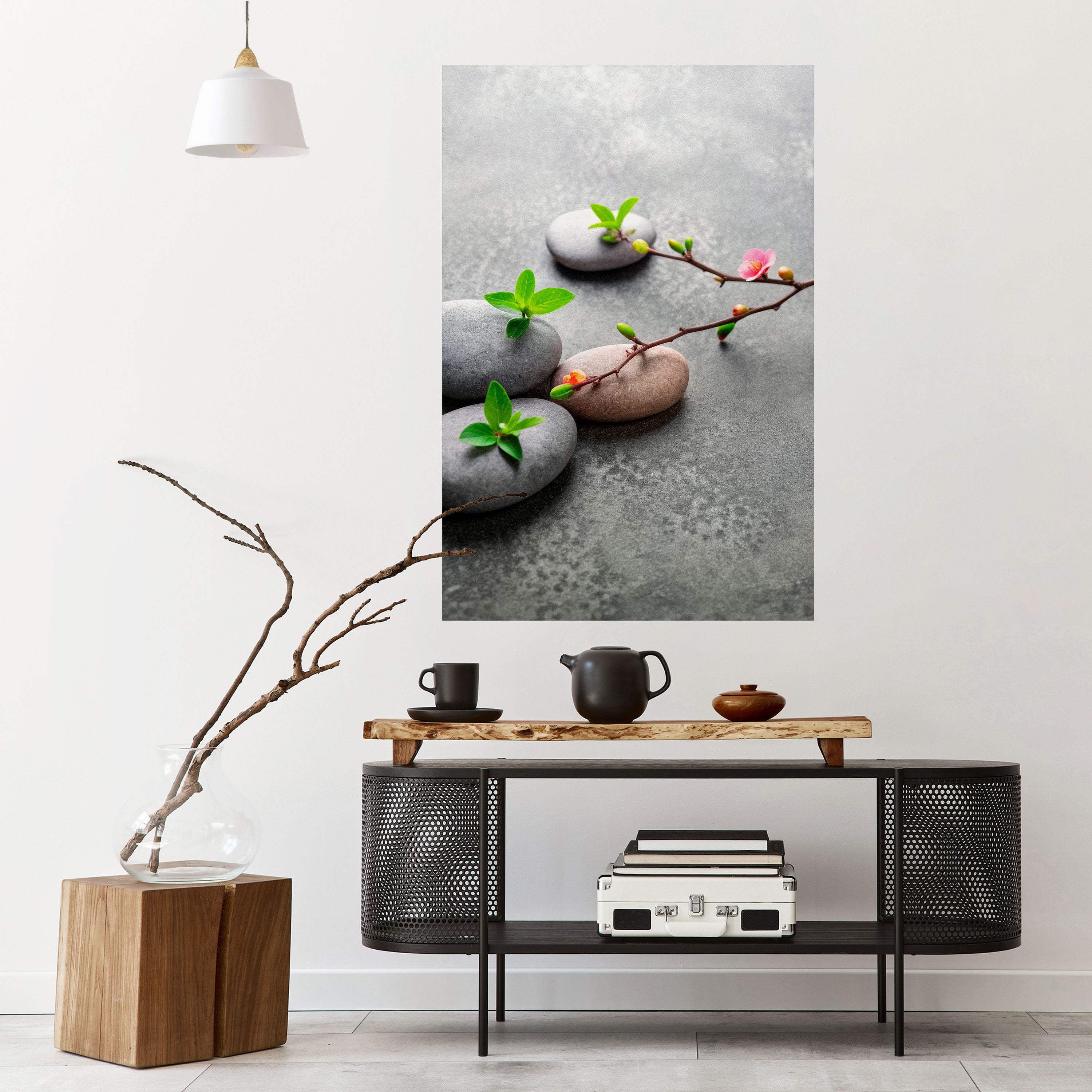 STONES AND BLOSSOMS Naklejka/Plakat pionowy