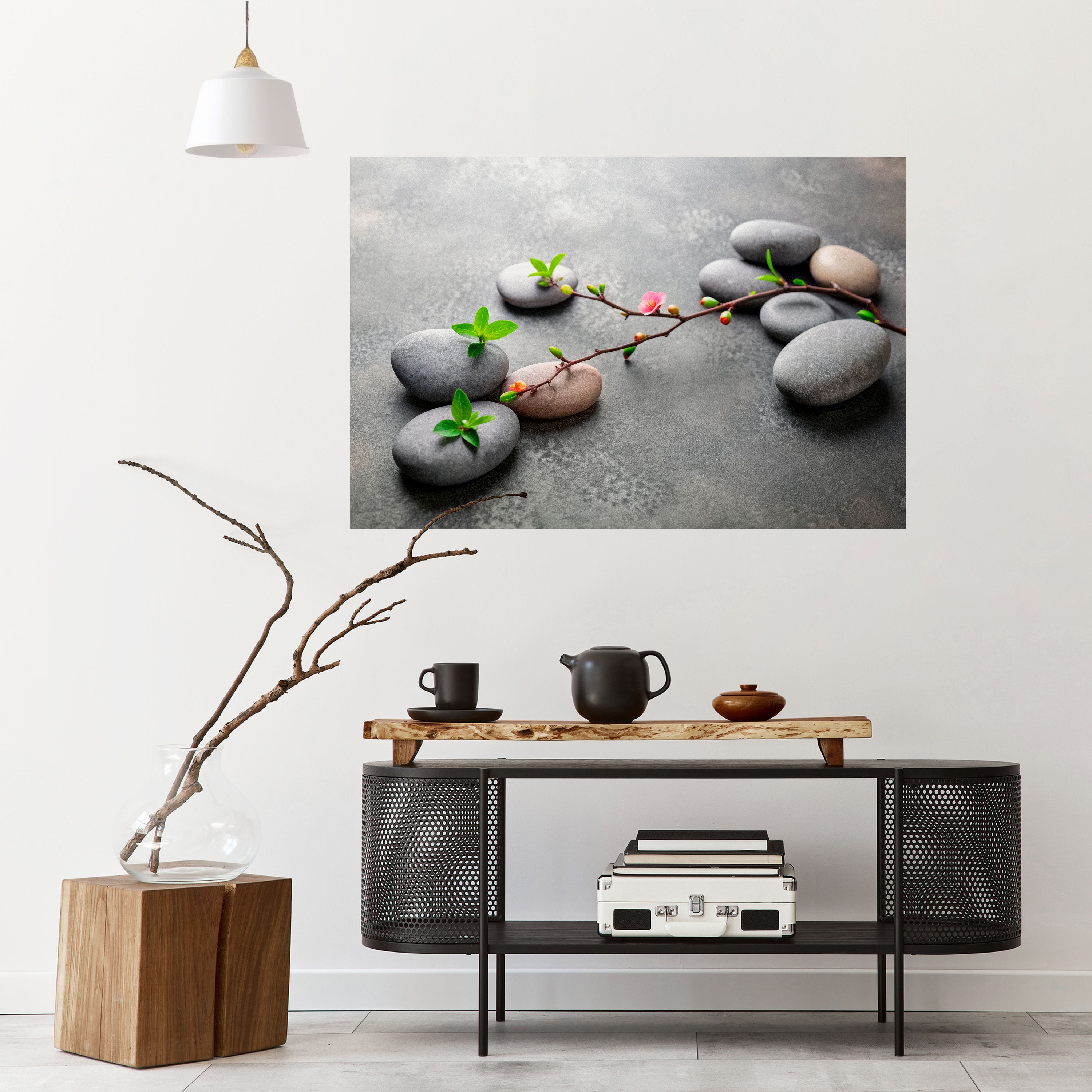 STONES AND BLOSSOMS Naklejka/Plakat poziomy