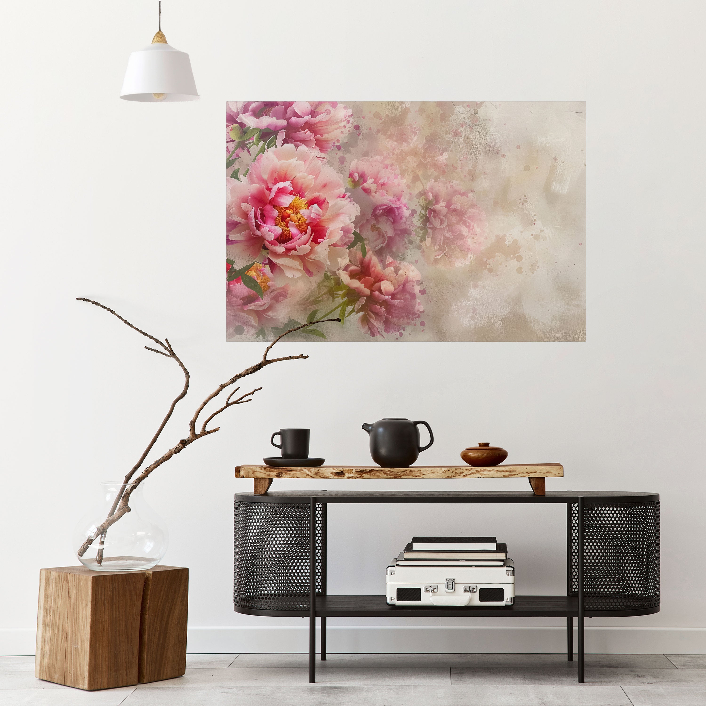 PEONY WHISPER Naklejka/Plakat poziomy
