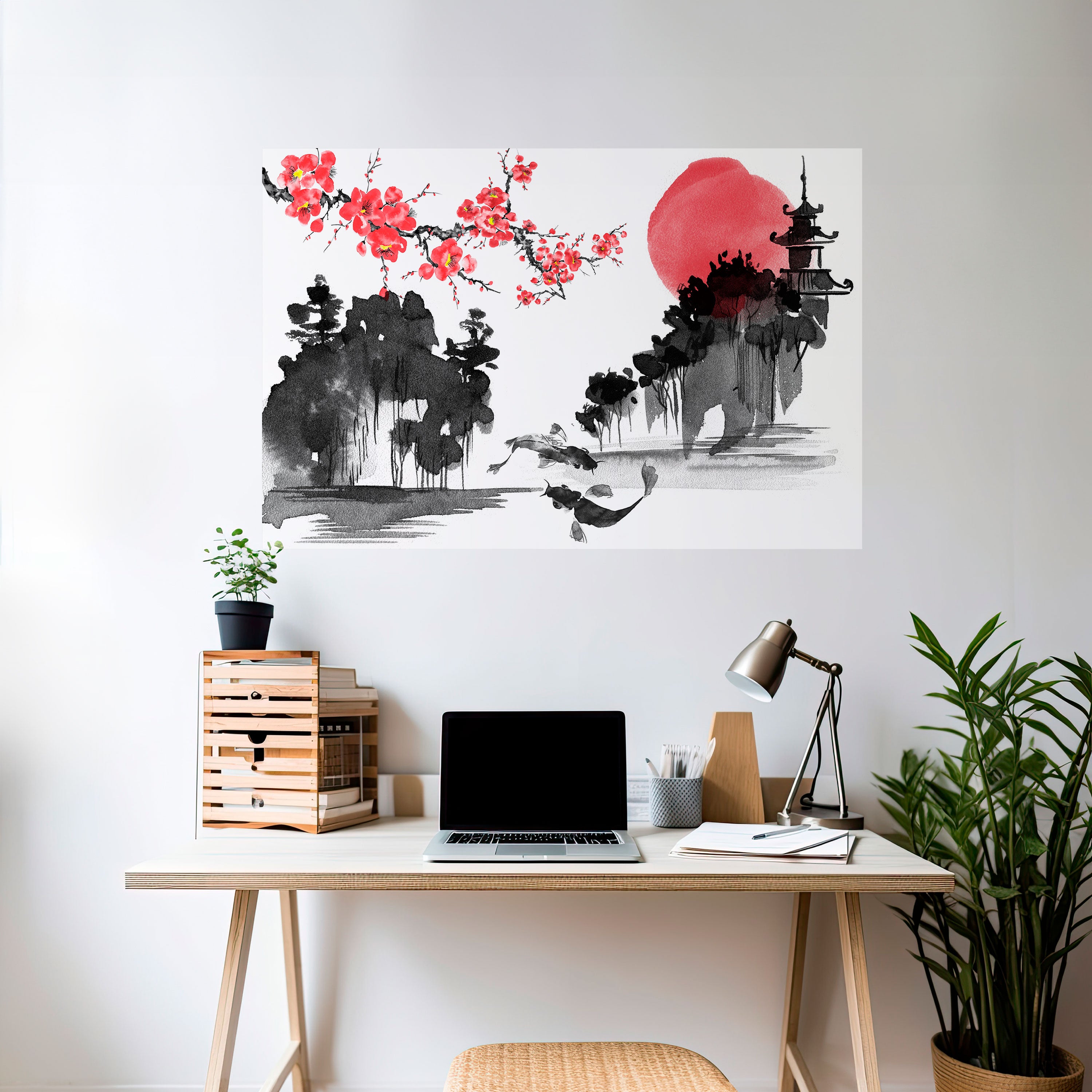 CHERRY SHADOWS Naklejka/Plakat poziomy