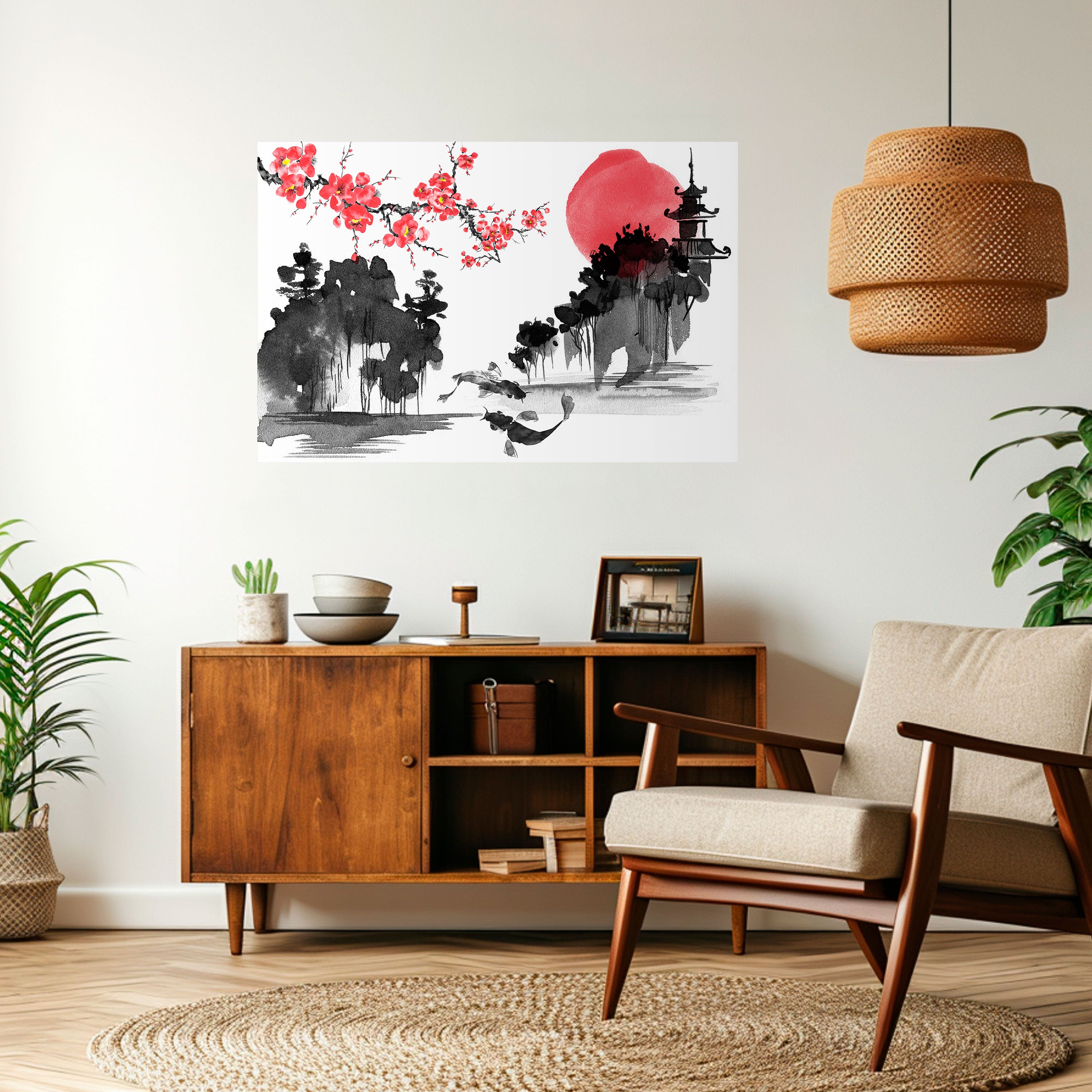 CHERRY SHADOWS Naklejka/Plakat poziomy