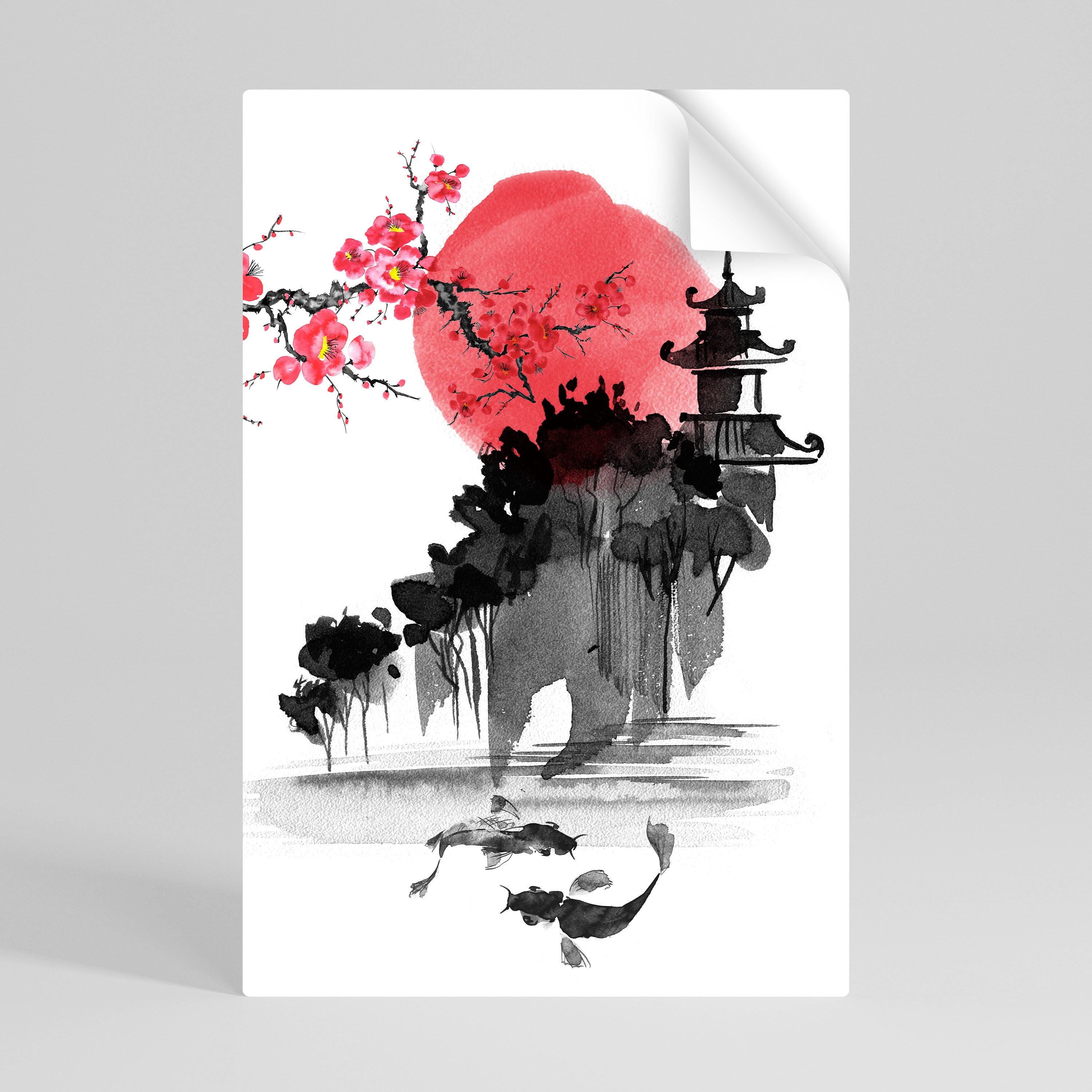 CHERRY SHADOWS Naklejka/Plakat pionowy