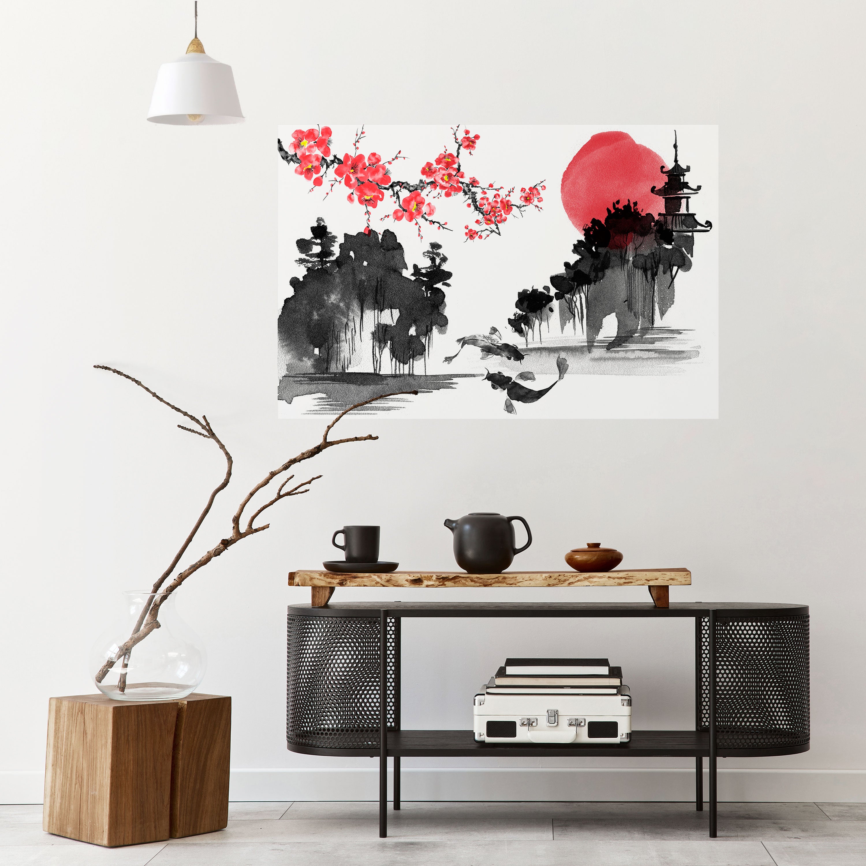 CHERRY SHADOWS Naklejka/Plakat poziomy