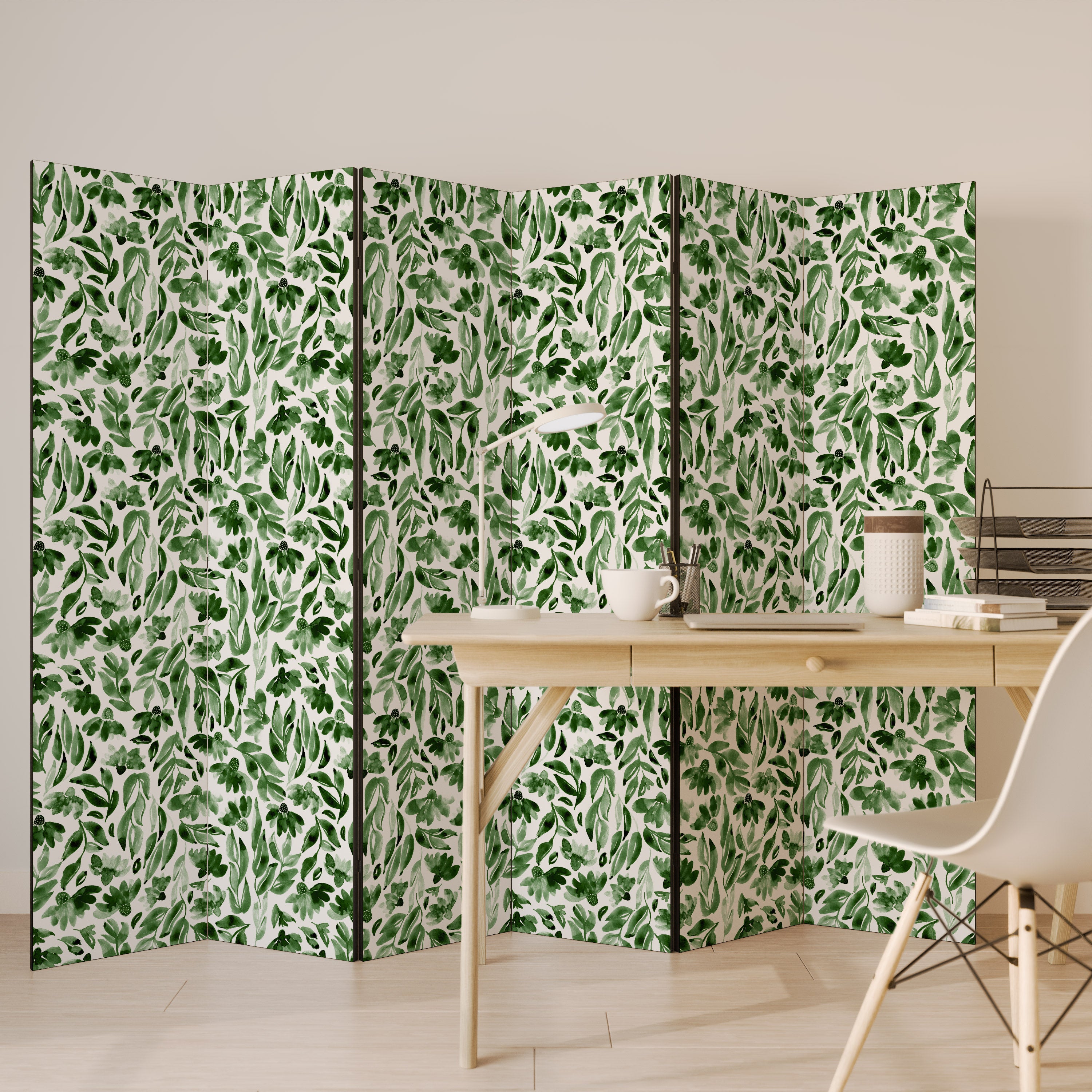 LEAFY LAYERS Dekoracyjny parawan 6-skrzydłowy