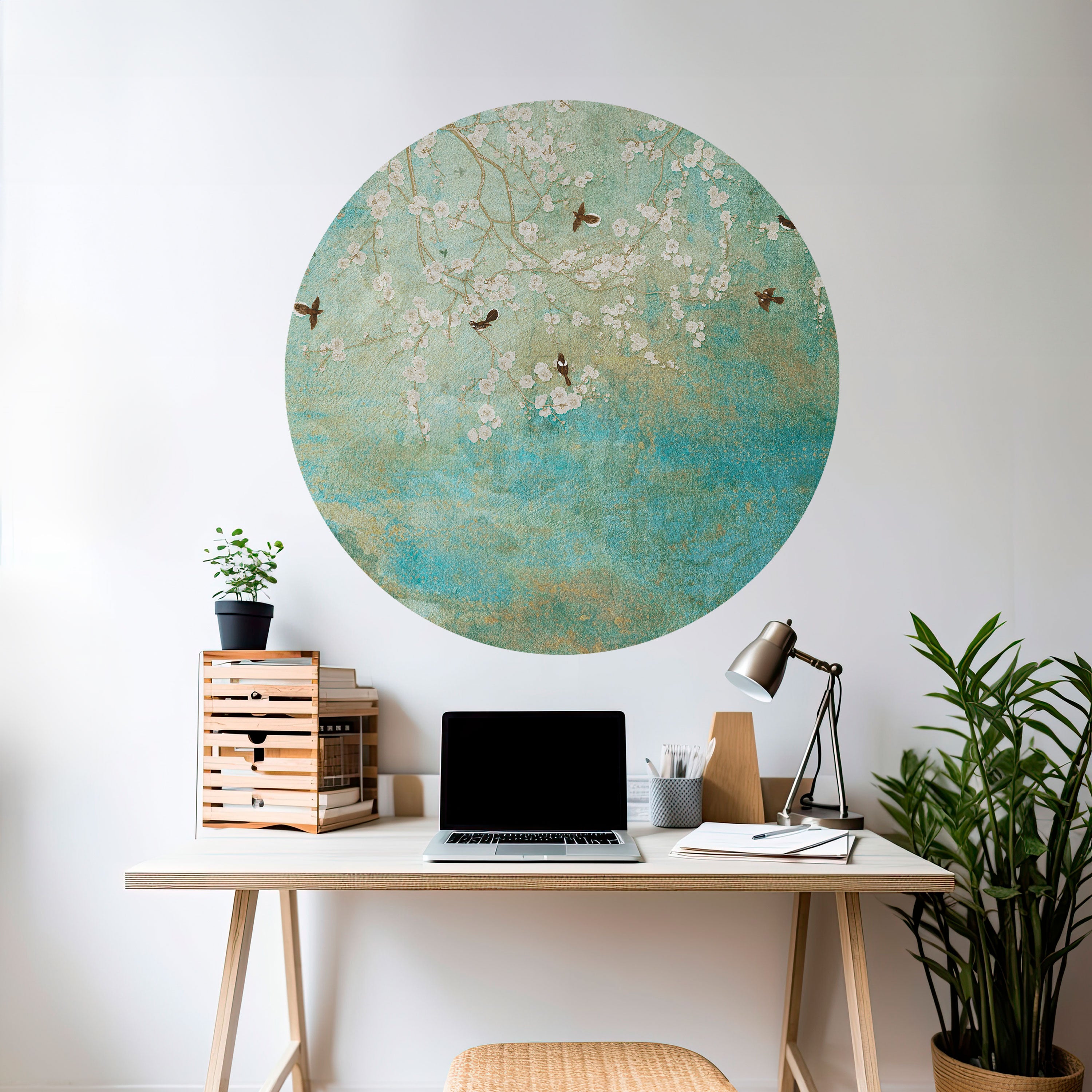 BLOOMING CHARM Naklejka okrągła