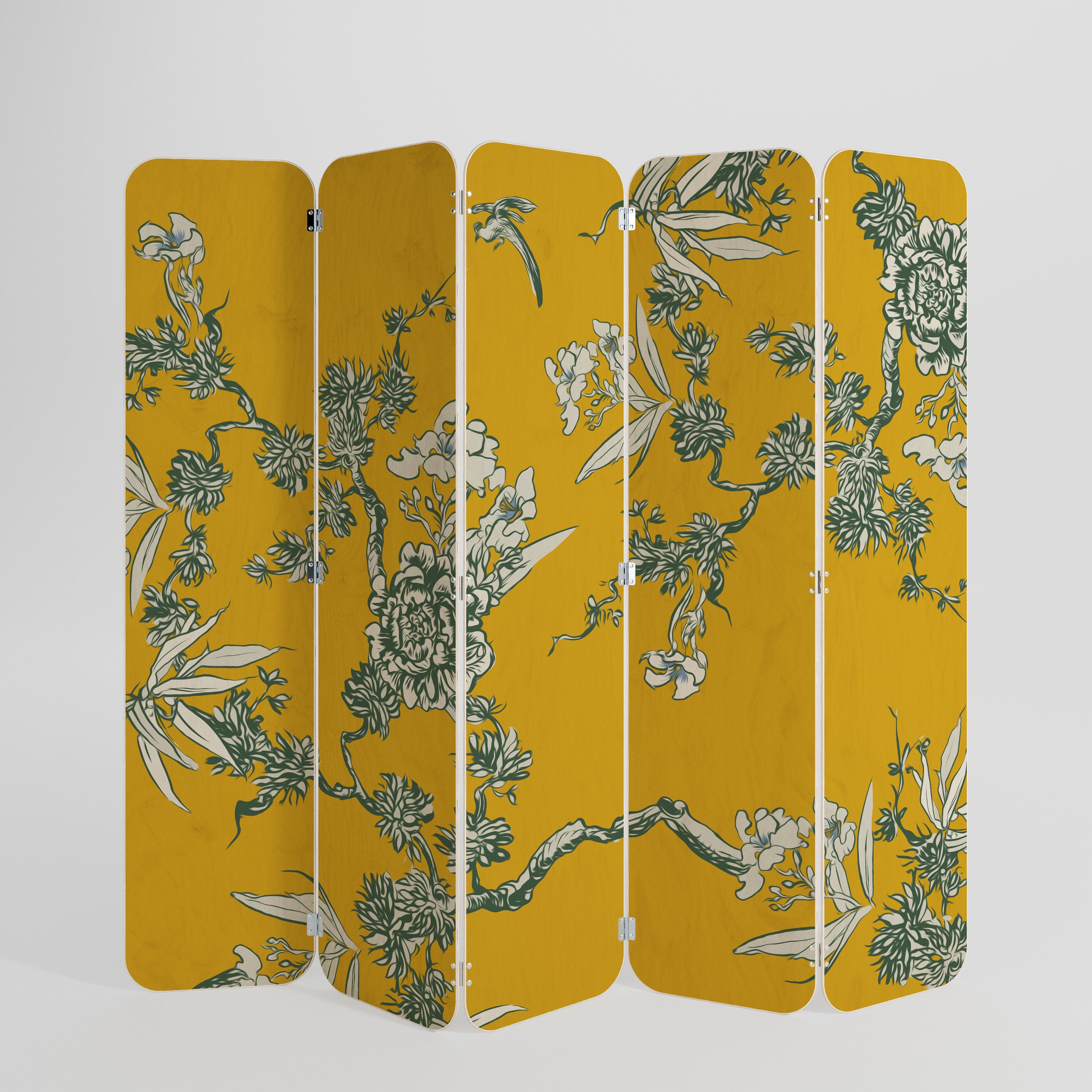 YELLOW CHINOISERIE Parawan 5-skrzydłowy