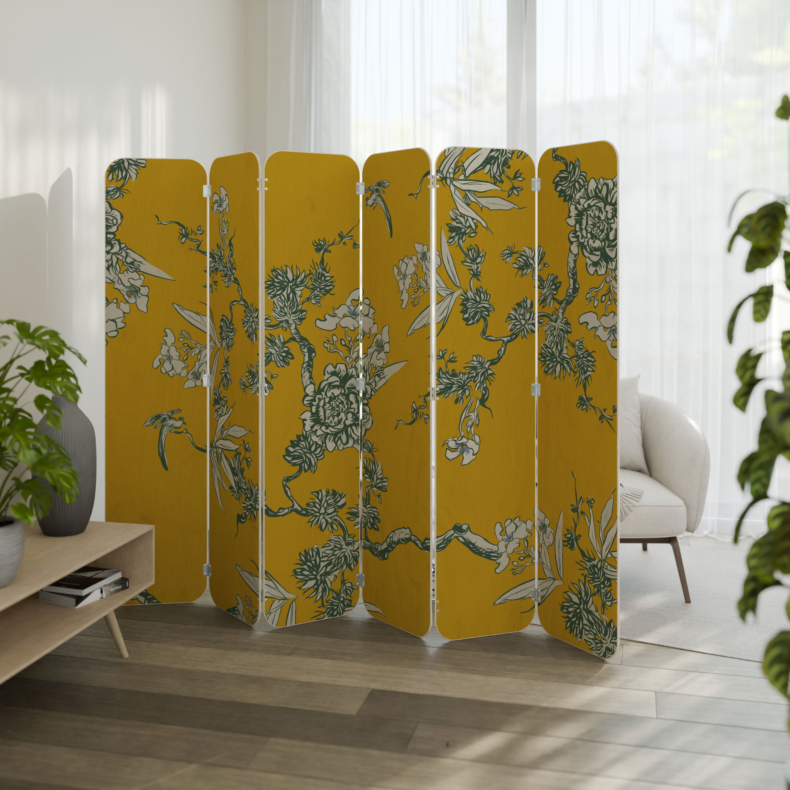 YELLOW CHINOISERIE Parawan 6-skrzydłowy