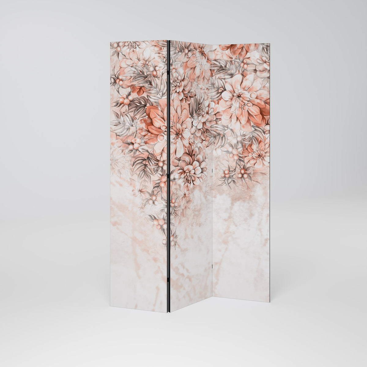 MARBLE GARDEN FANTASY Dekoracyjny parawan 3-skrzydłowy