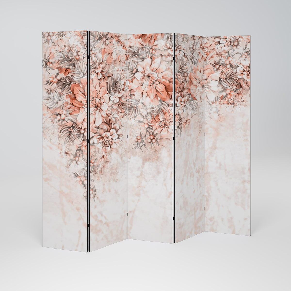 MARBLE GARDEN FANTASY Dekoracyjny parawan 5-skrzydłowy