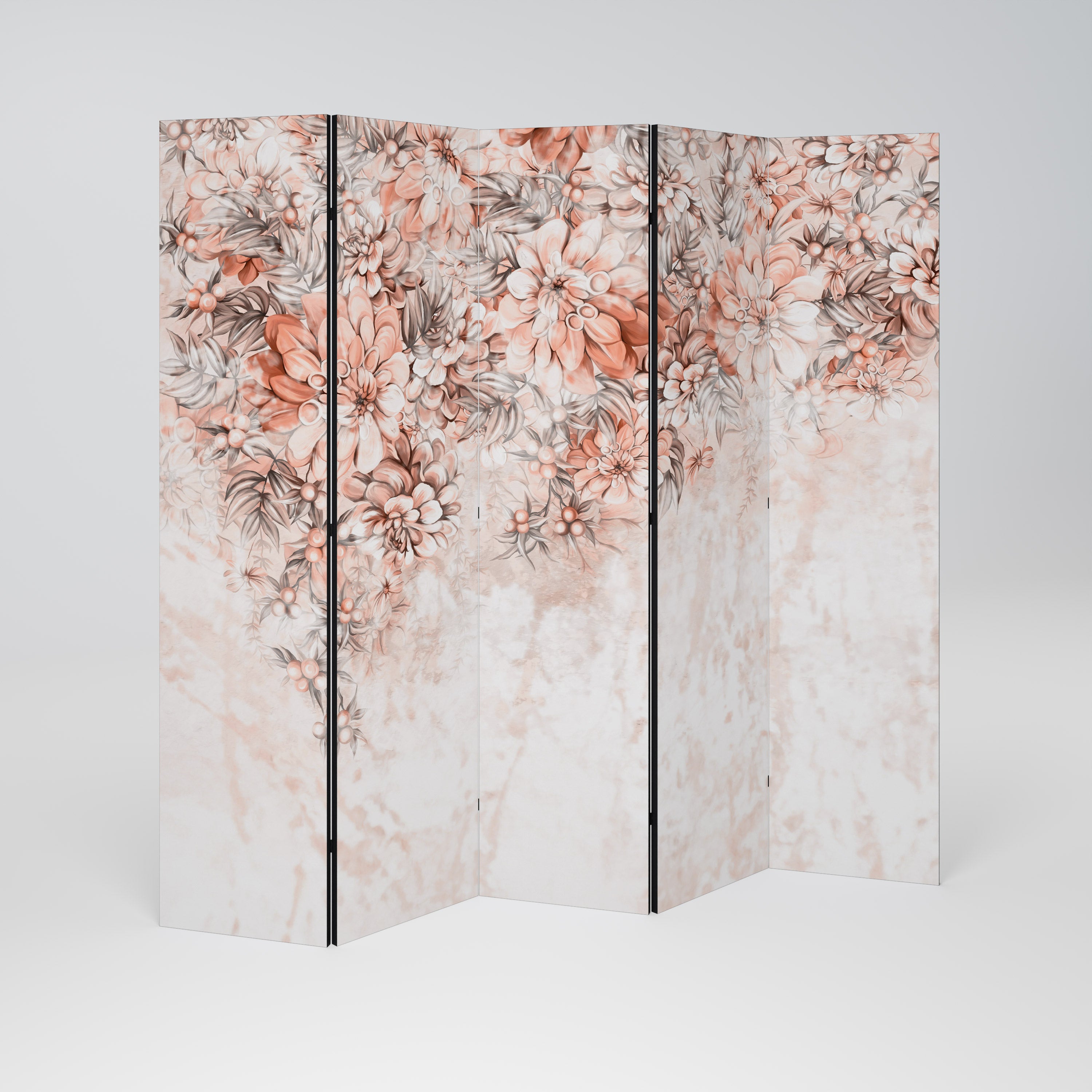 MARBLE GARDEN FANTASY Dekoracyjny parawan 5-skrzydłowy