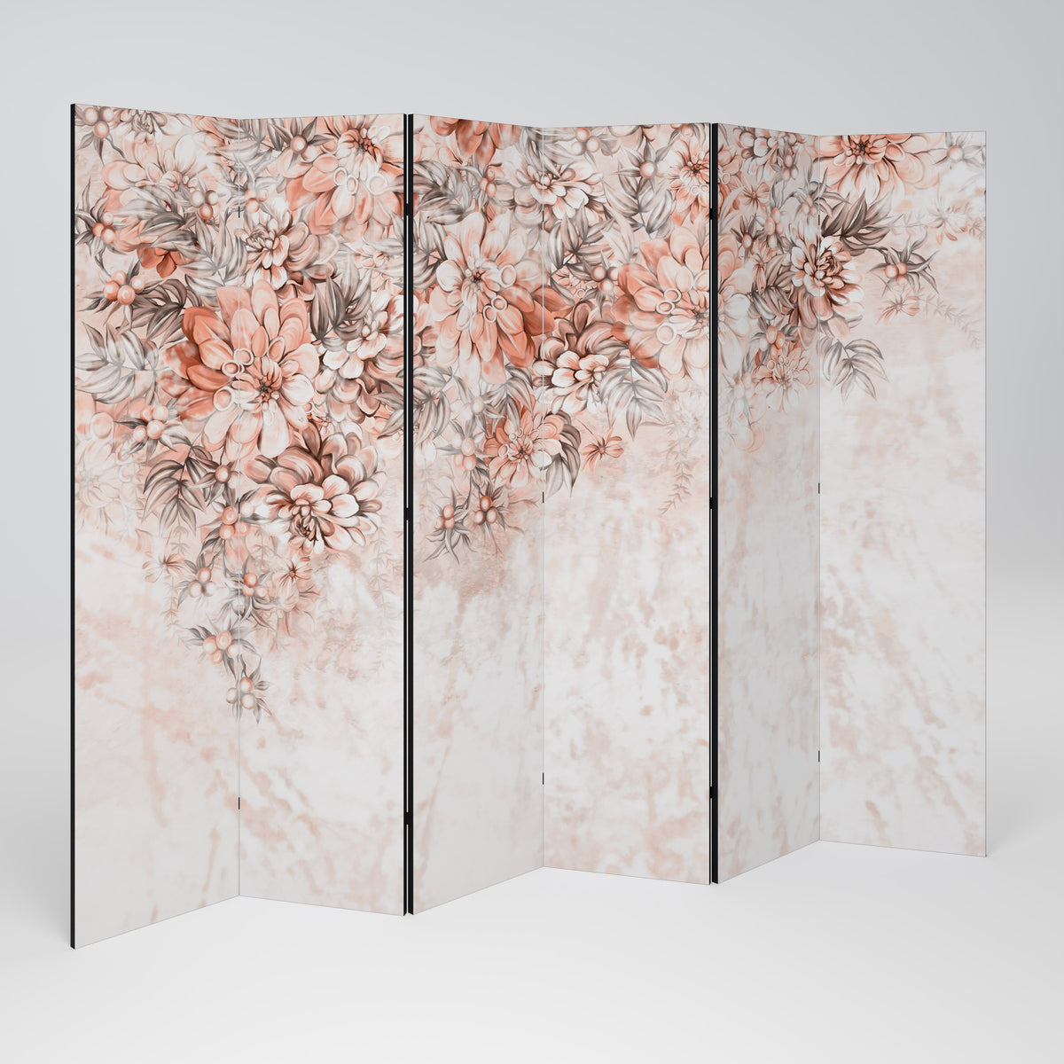 MARBLE GARDEN FANTASY Dekoracyjny parawan 6-skrzydłowy