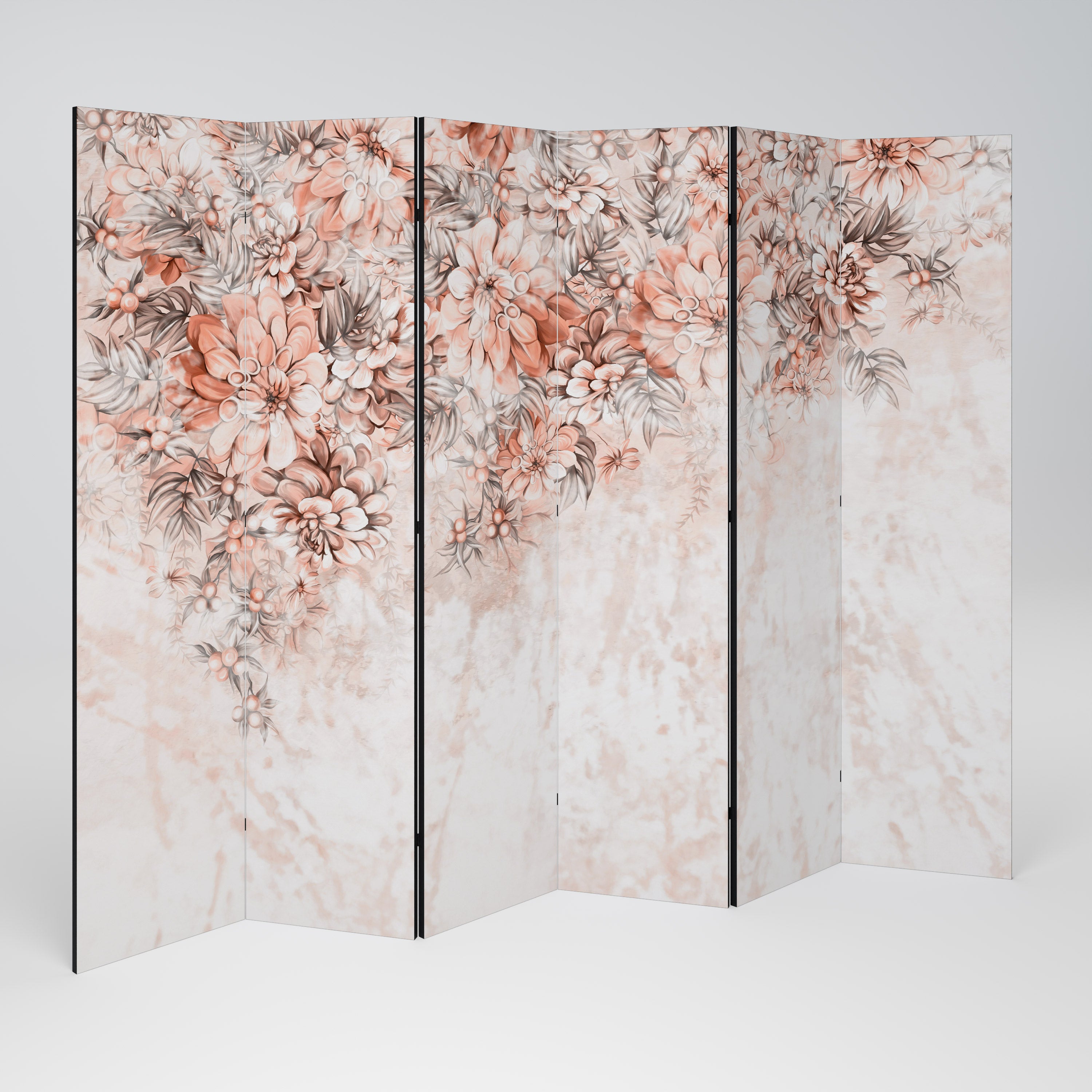 MARBLE GARDEN FANTASY Dekoracyjny parawan 6-skrzydłowy