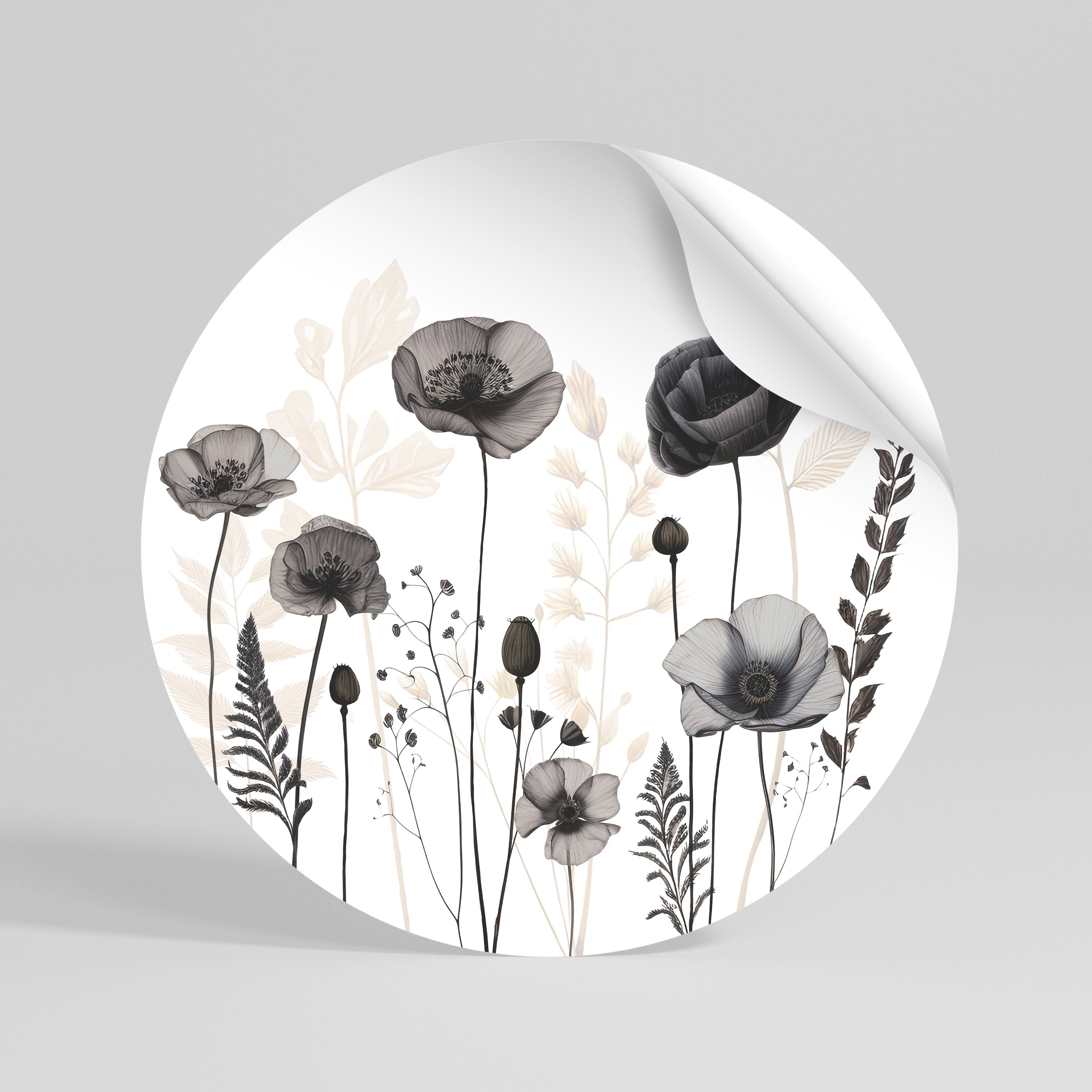 POPPY ALLURE Naklejka - okrągła