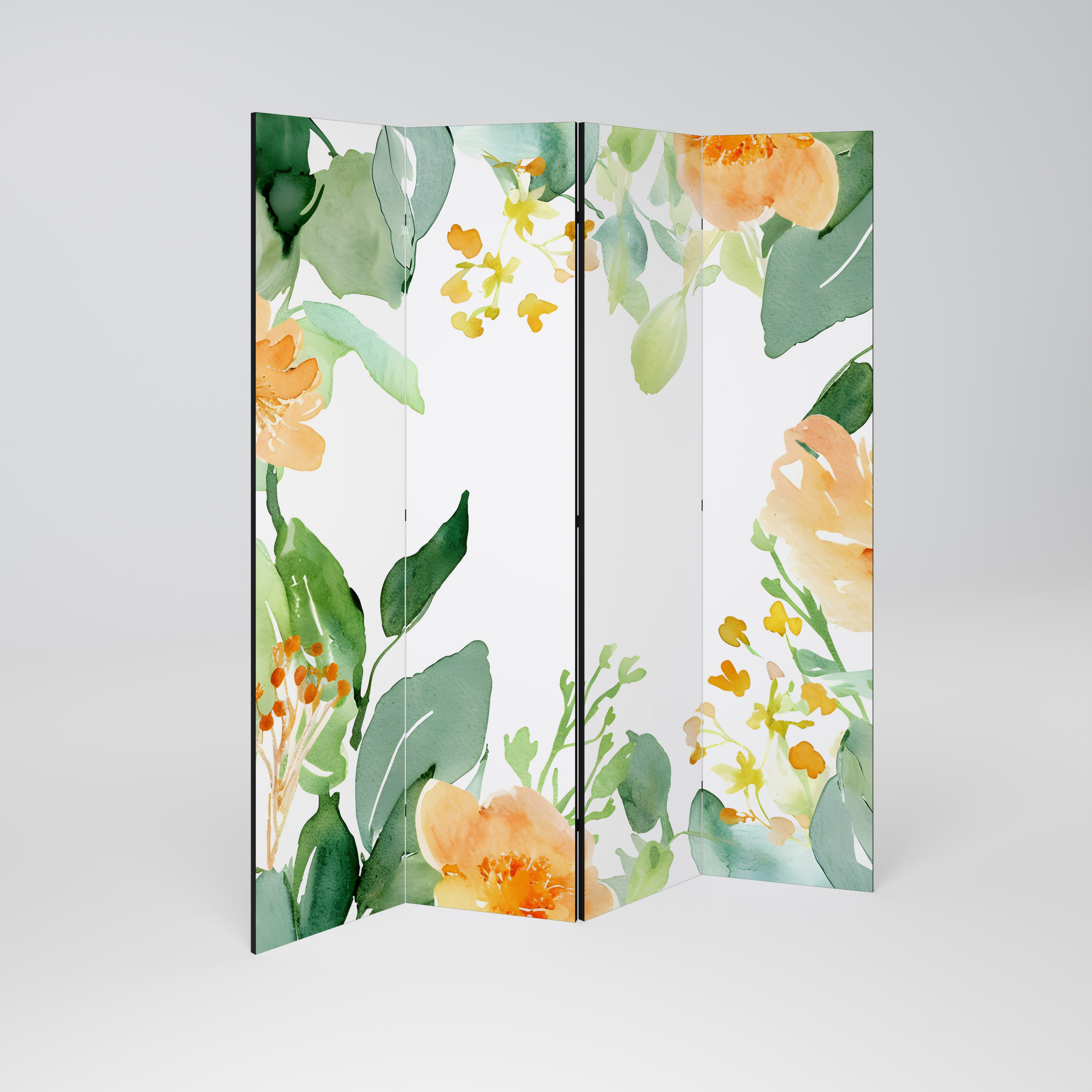 FLORAL SERENITY SPLIT Dekoracyjny parawan 4-skrzydłowy