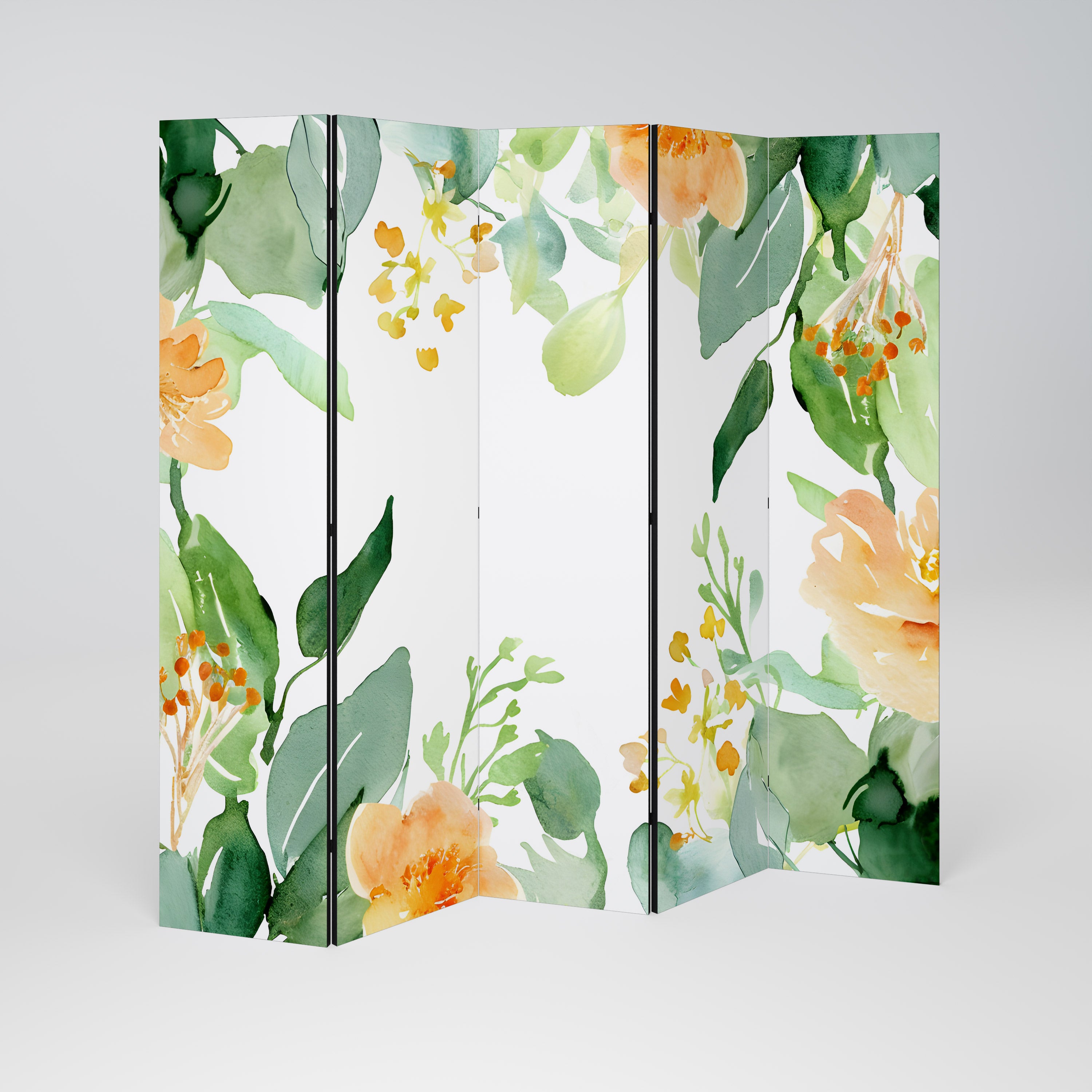 FLORAL SERENITY SPLIT Dekoracyjny parawan 5-skrzydłowy