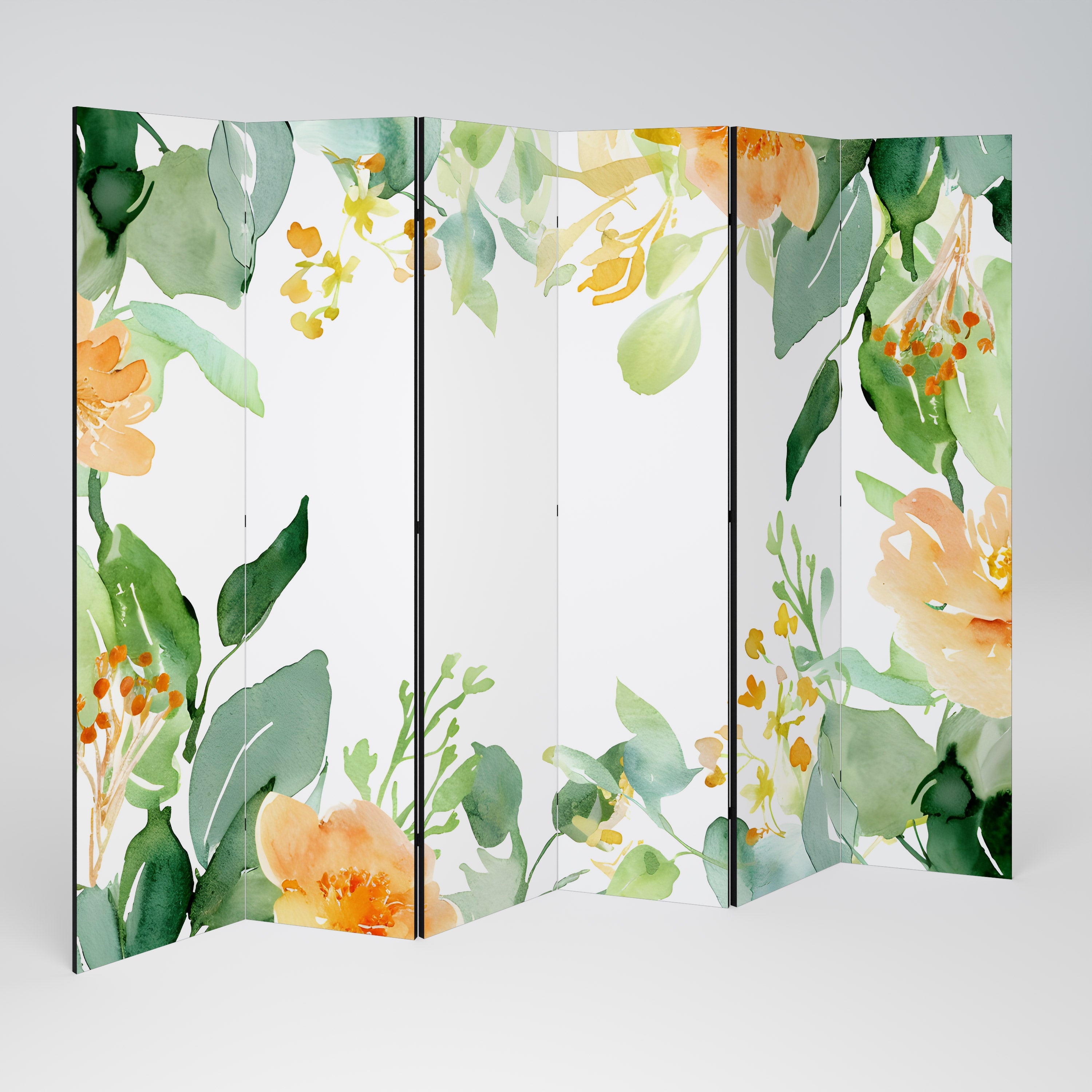 FLORAL SERENITY SPLIT Dekoracyjny parawan 6-skrzydłowy