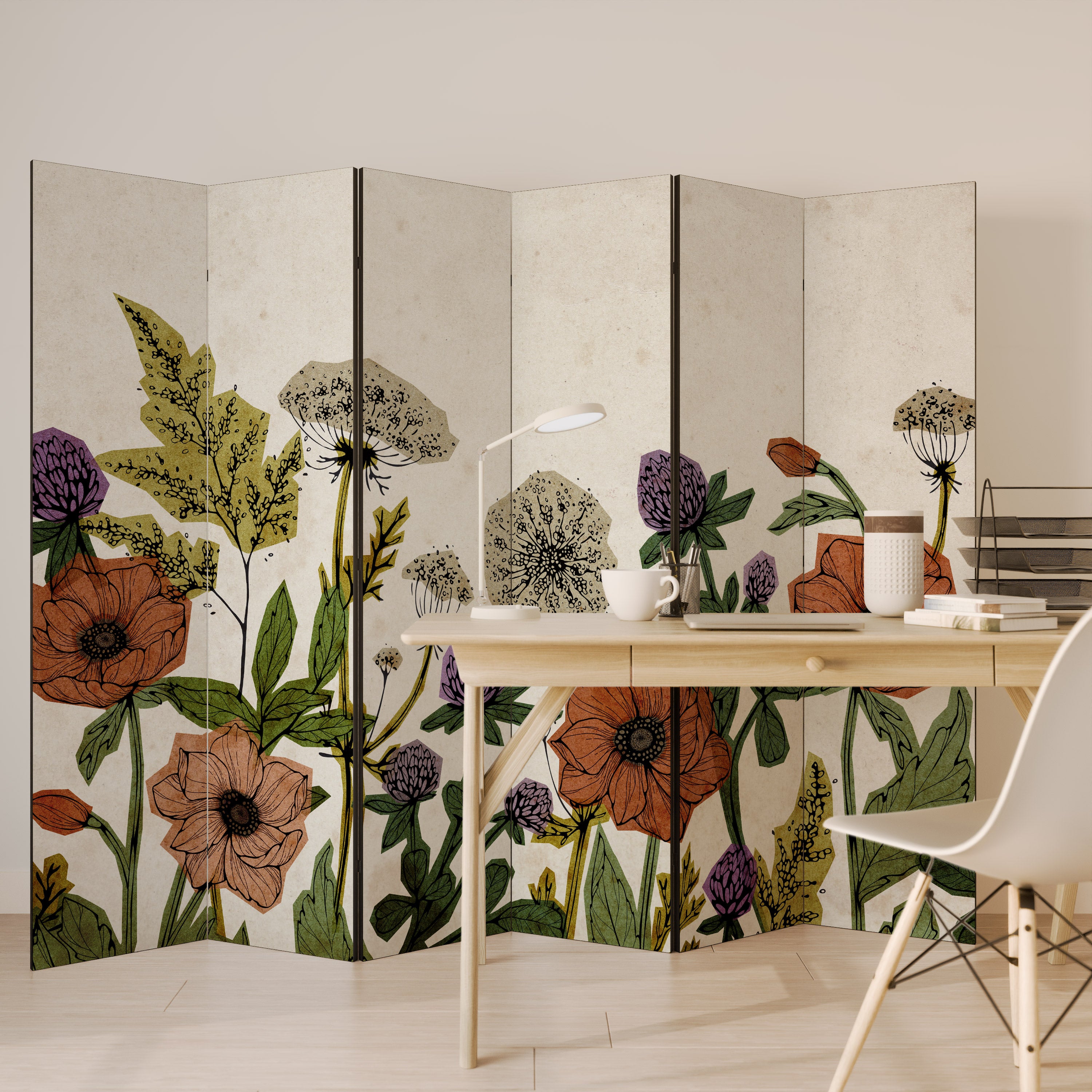 SPROUT ELEGANCE Dekoracyjny parawan 6-skrzydłowy