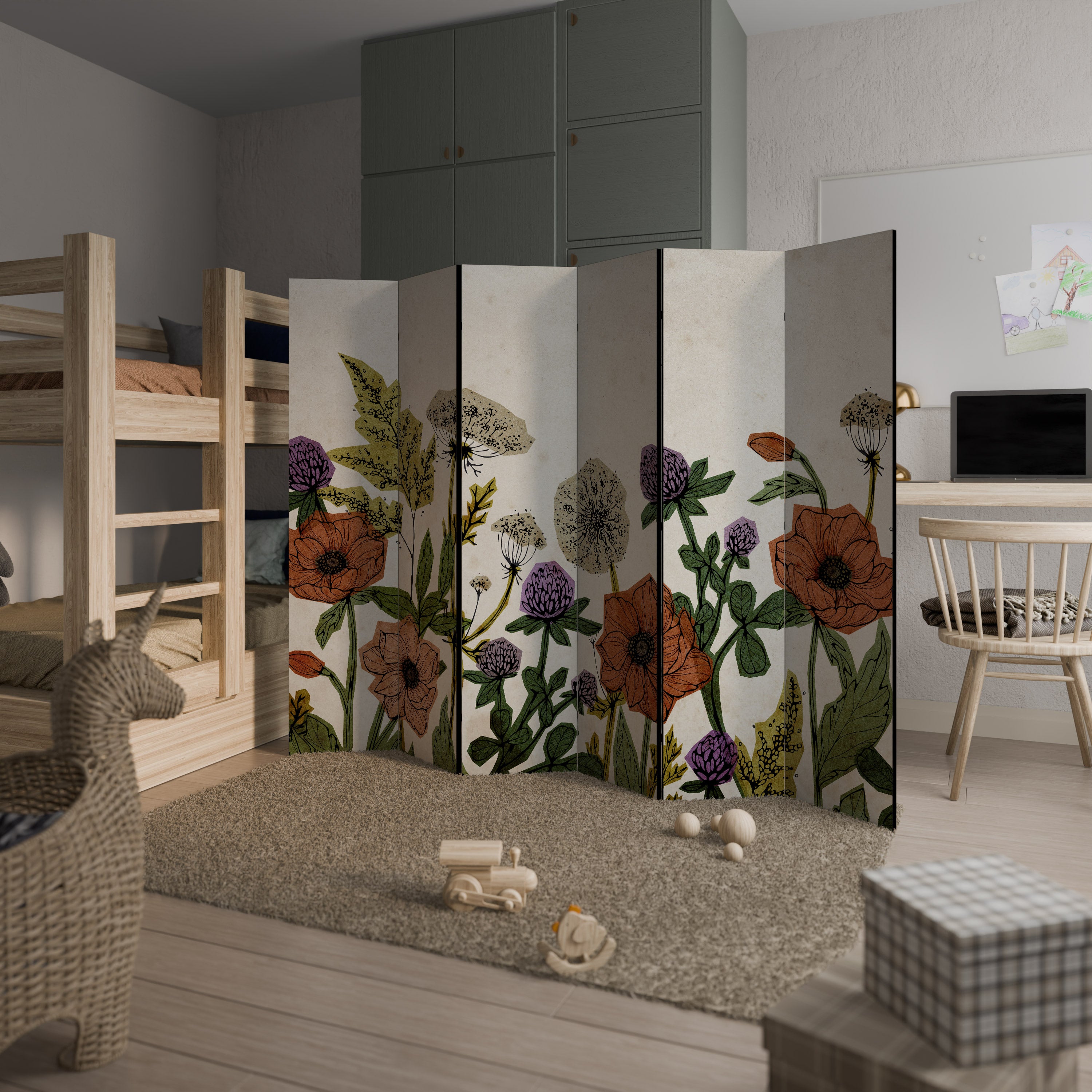 SPROUT ELEGANCE Dekoracyjny parawan 6-skrzydłowy