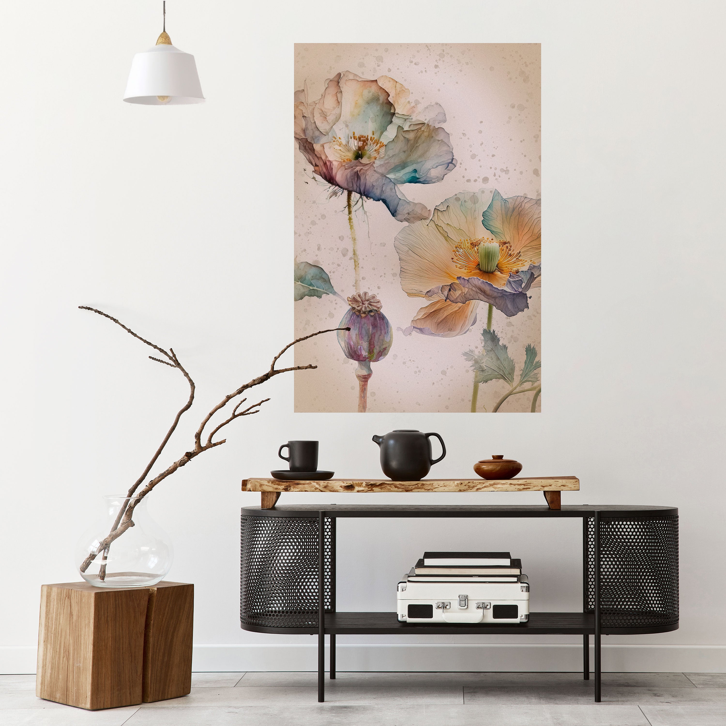 SOFTEN POPPY Naklejka/Plakat pionowy