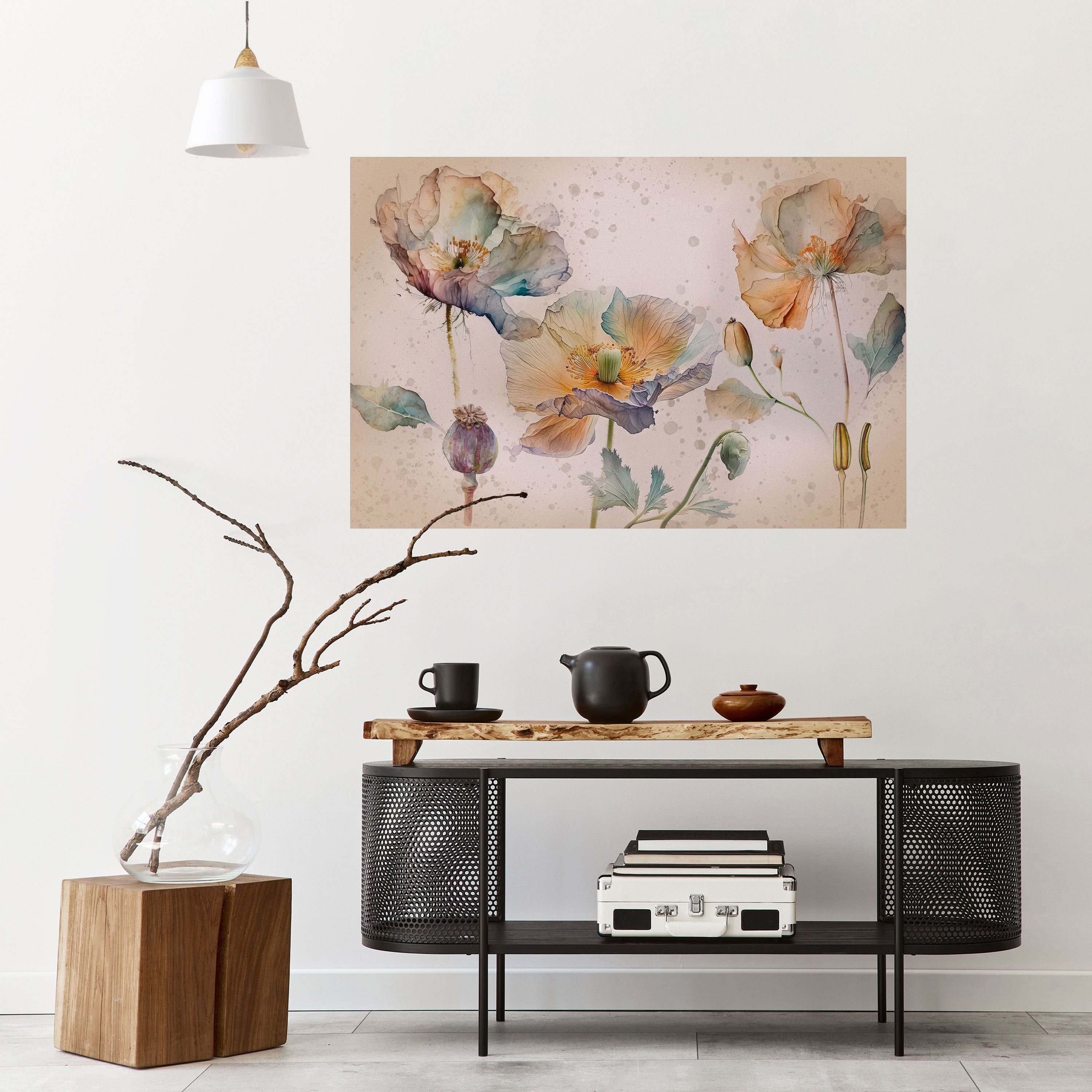 SOFTEN POPPY Naklejka/Plakat poziomy