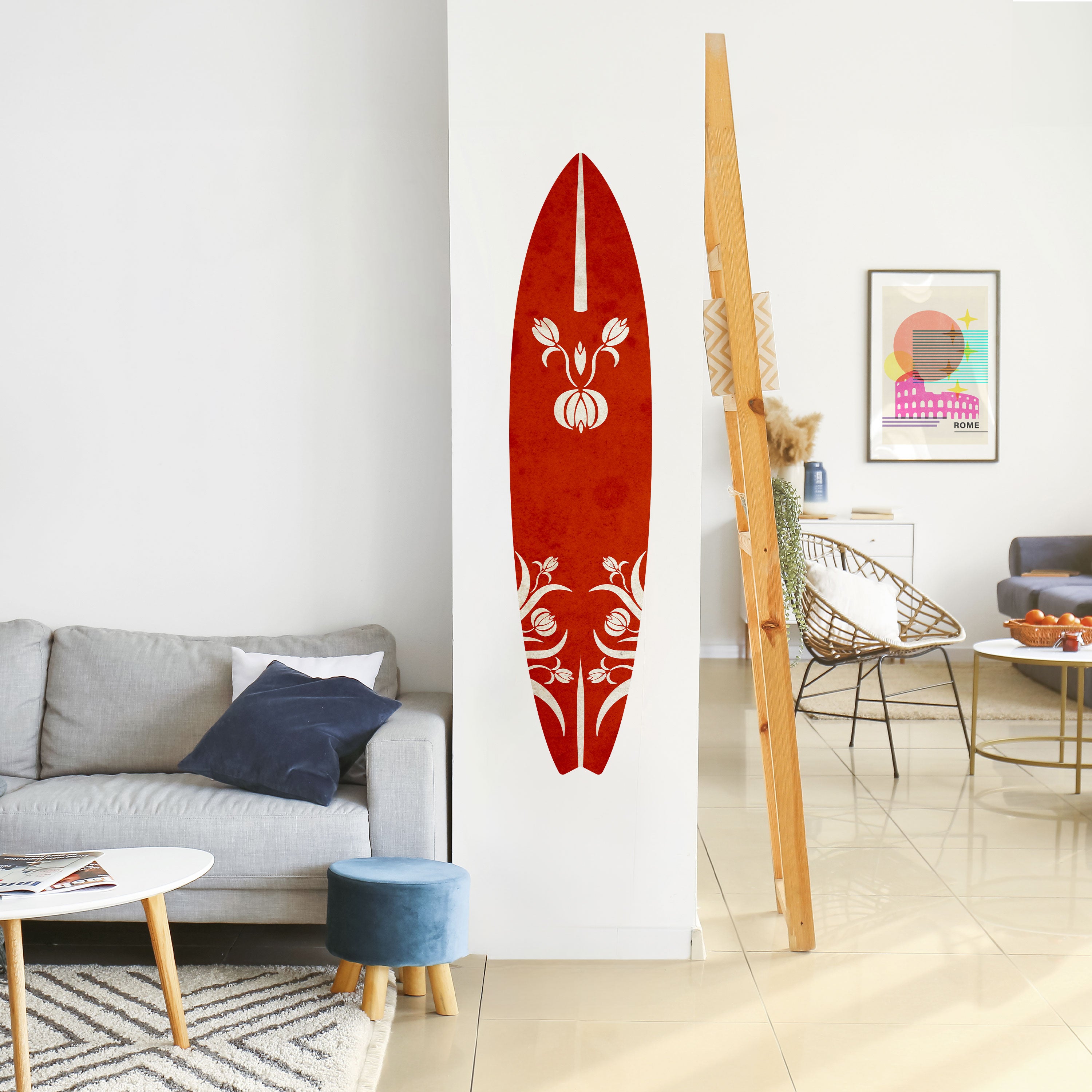 FLOWERY ORNATE Naklejka - deska surfingowa