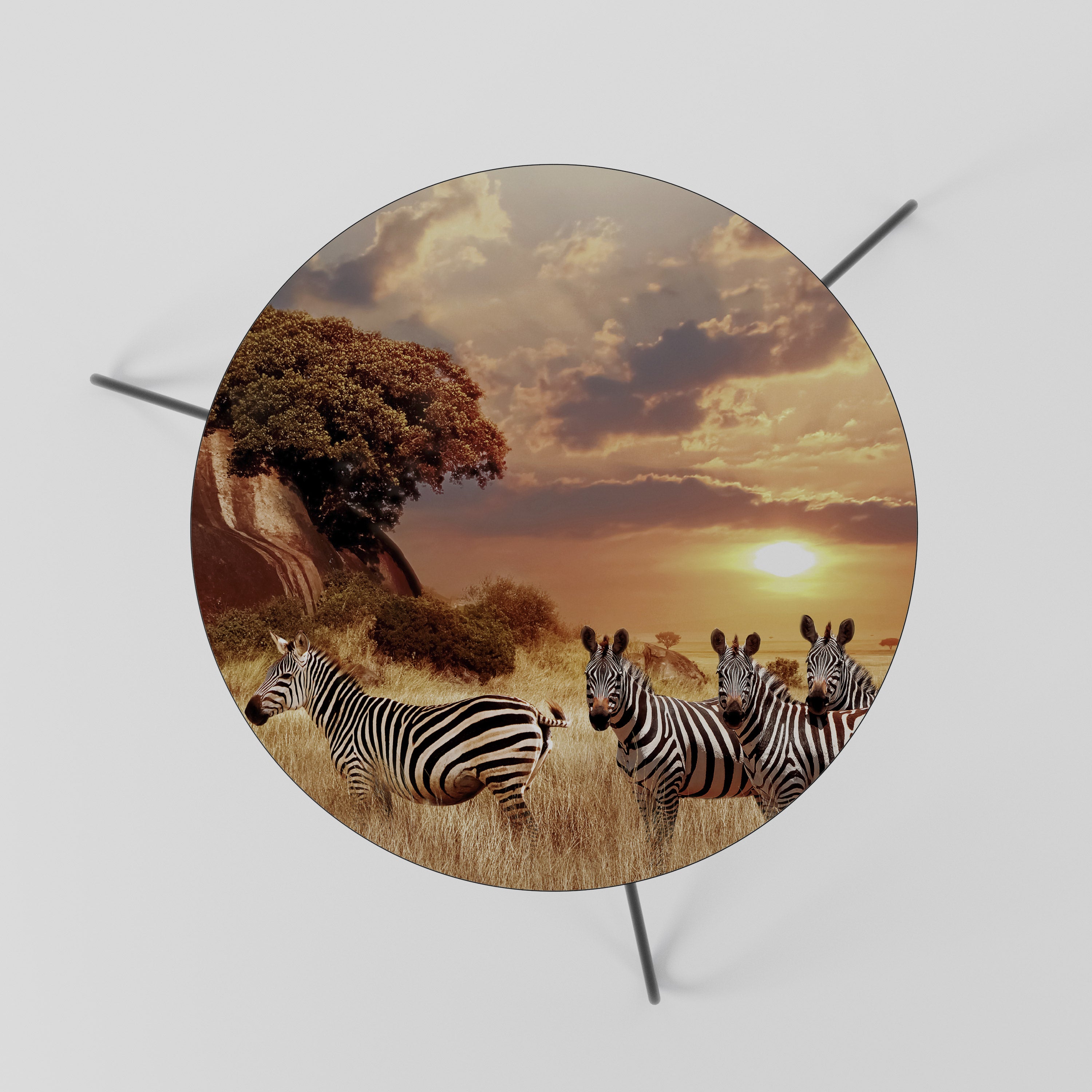 ZEBRA SUNSET SERENADE Stolik kawowy mały